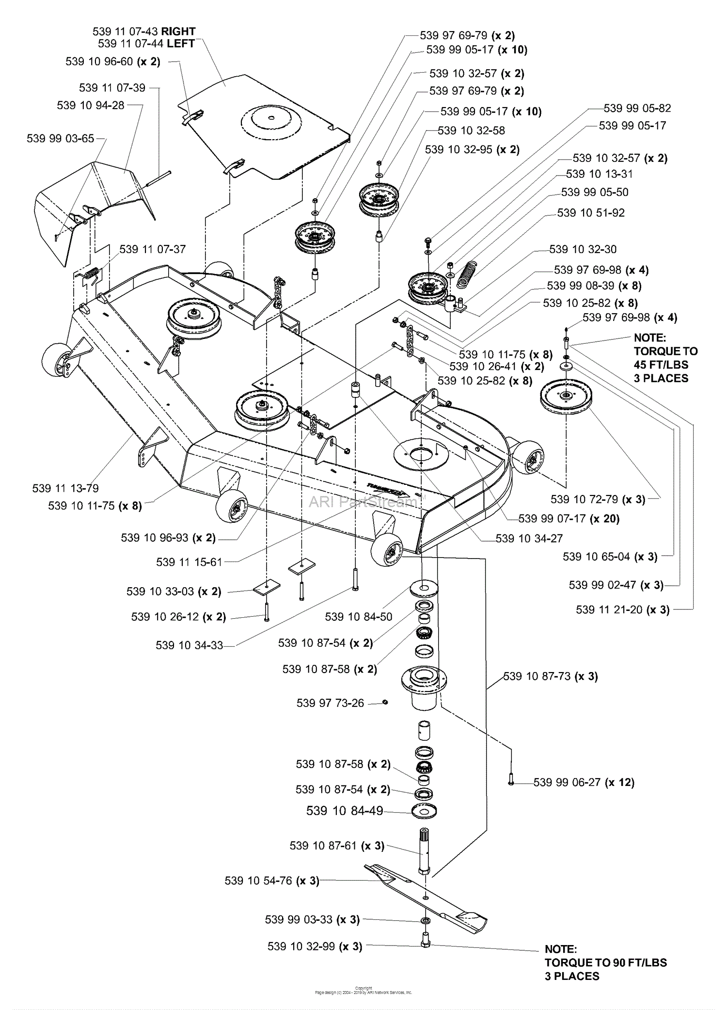 Husqvarna LZ 7227 KOA (968999272) (2005-08) Parts Diagram for Front ...