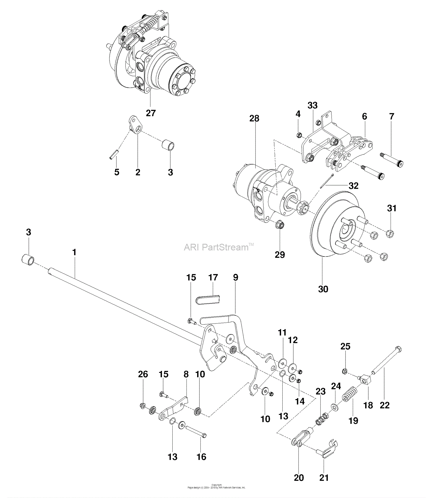 Husqvarna PZ 5426 FX (966060901) (2010-01) Parts Diagram for Parking Brake