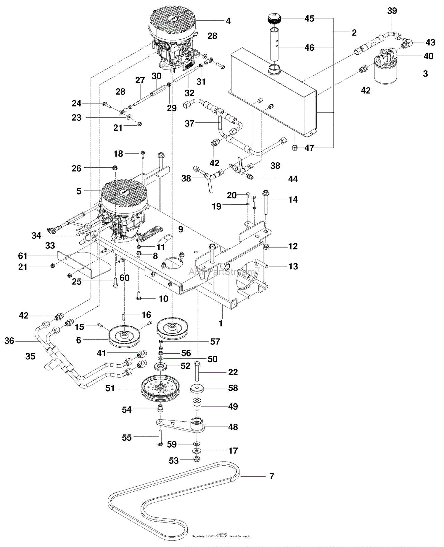 Husqvarna PZ 7234 FX (966061401) (2010-01) Parts Diagram for Hydraulic ...