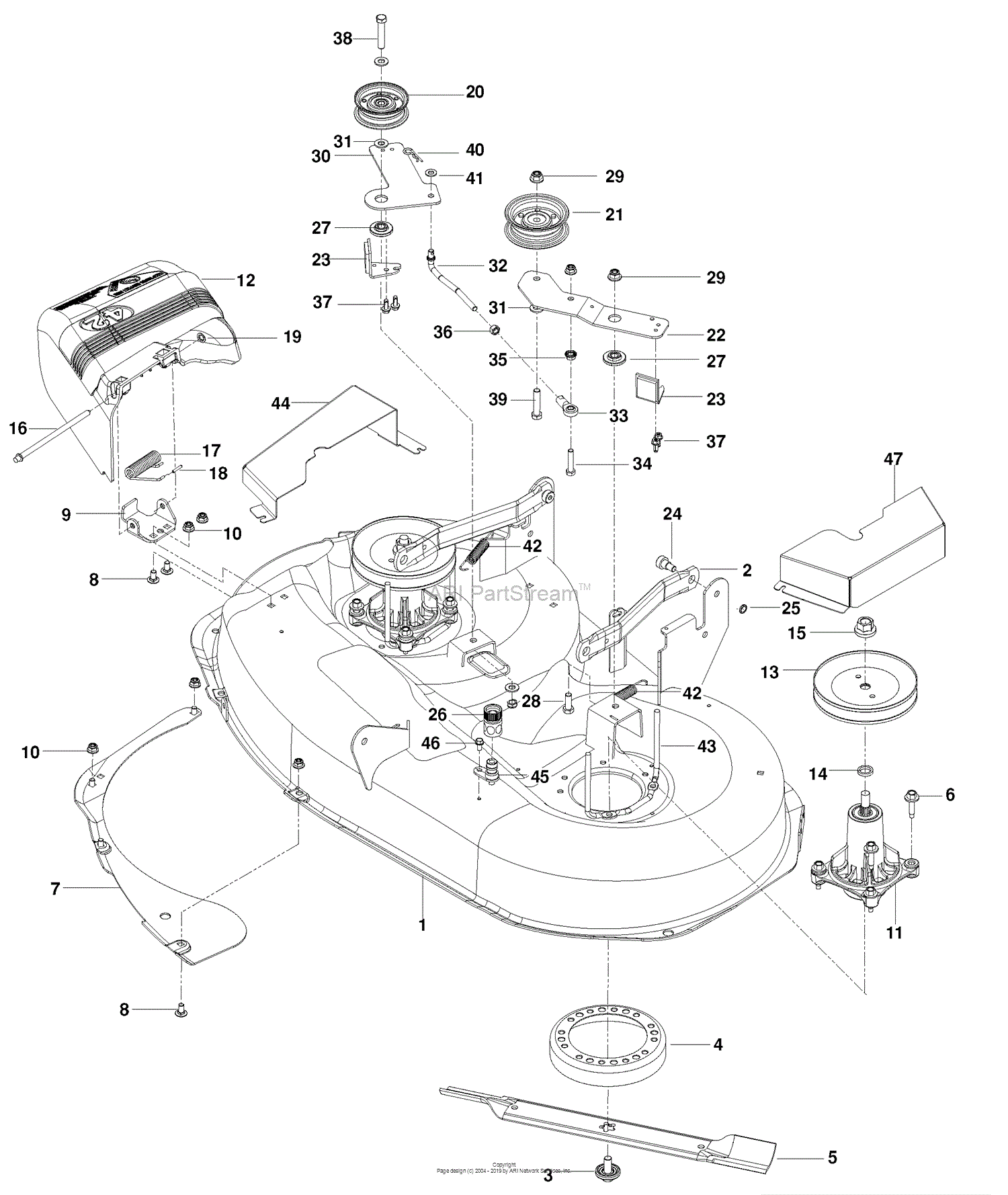 Husqvarna Rz 4216 966455801 2009 11 Parts Diagram For Mower Deck Cutting Deck