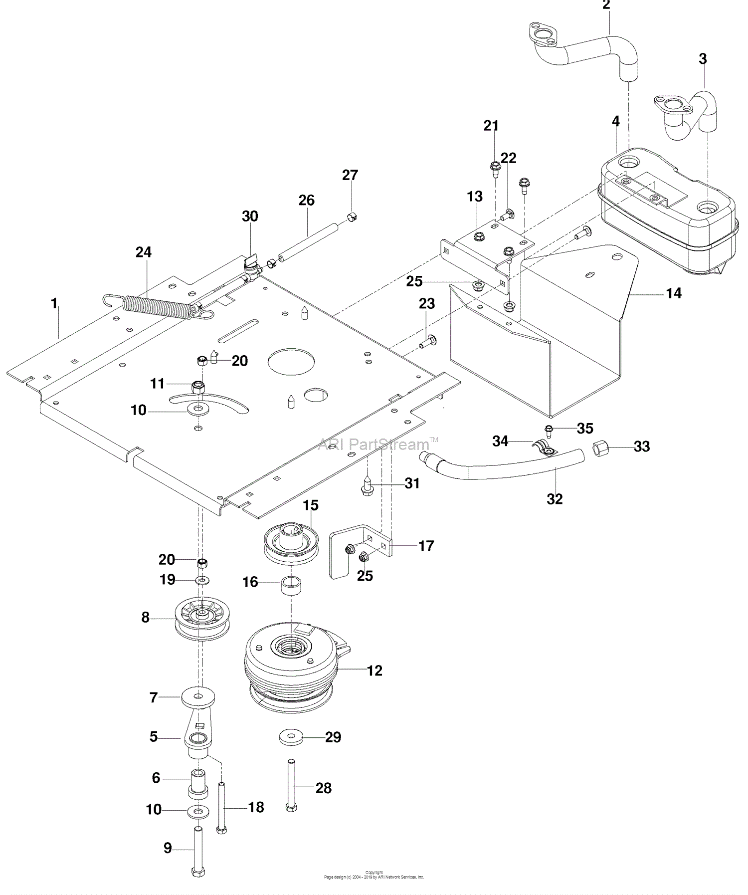 Husqvarna RZ5422 (965881401) (2010-01) Parts Diagram for Engine Plate