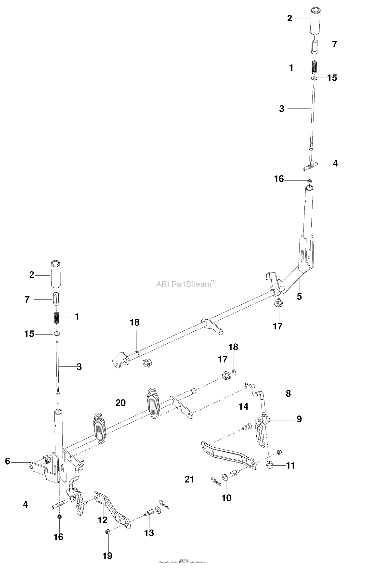 Husqvarna RZ5424 (965881301) (2010-01) Parts Diagram for ... push rod assembly diagram 