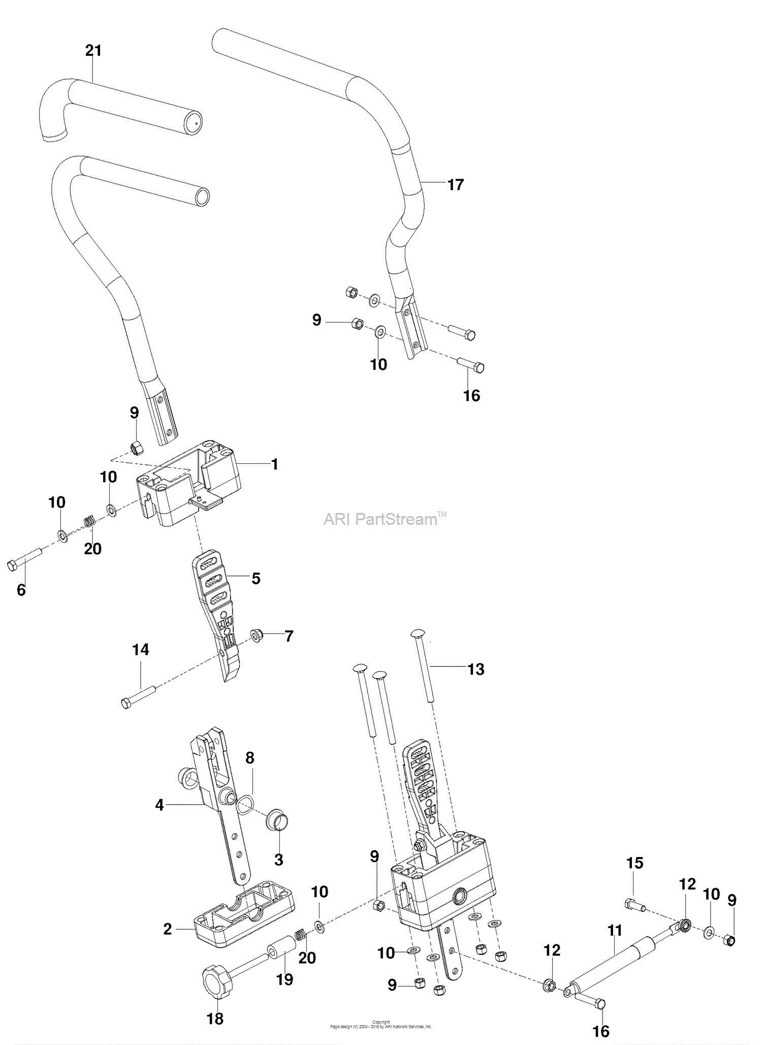 Husqvarna RZ5424 (965881301) (201001) Parts Diagram for Steering