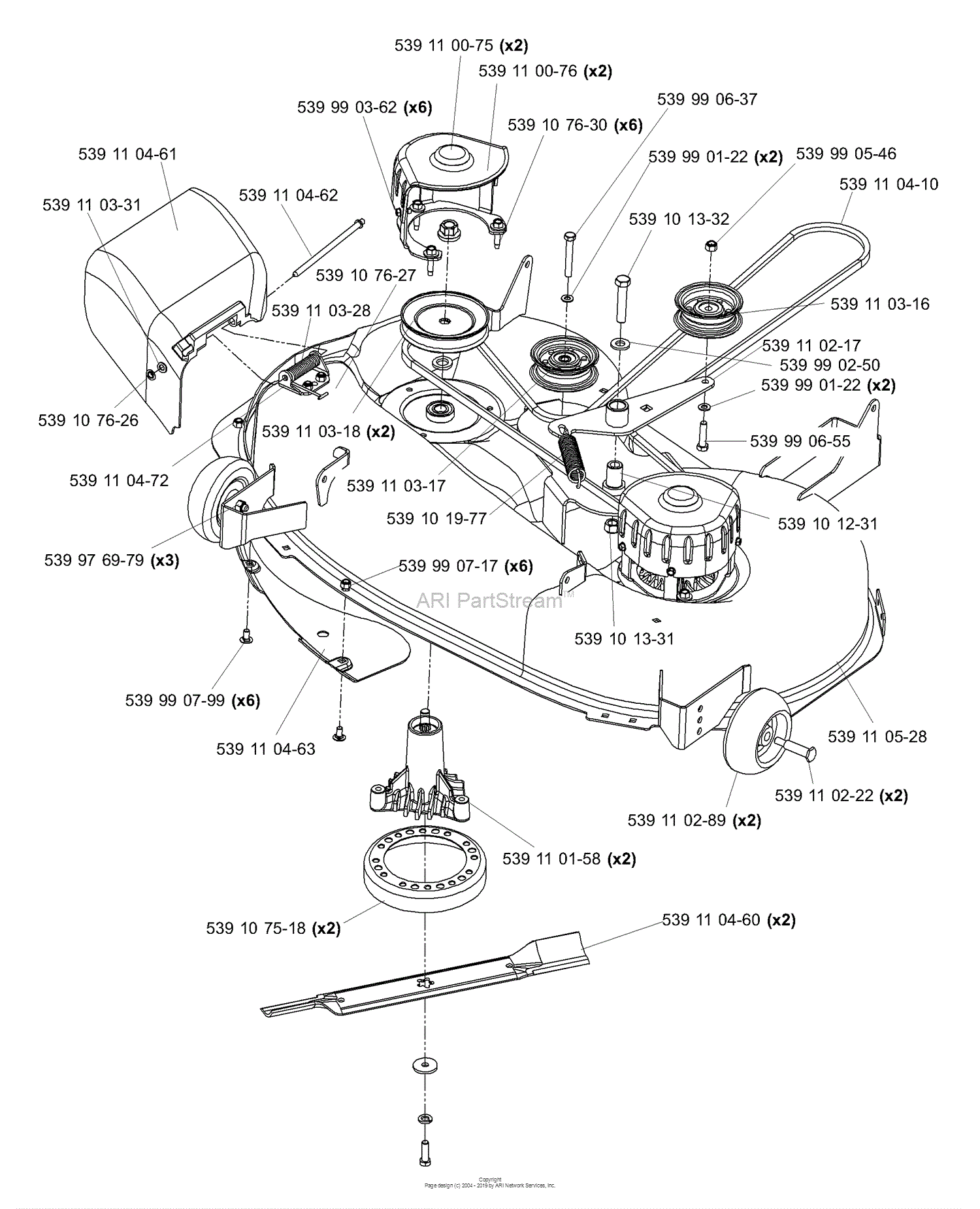 Husqvarna Yth Deck Belt Diagram