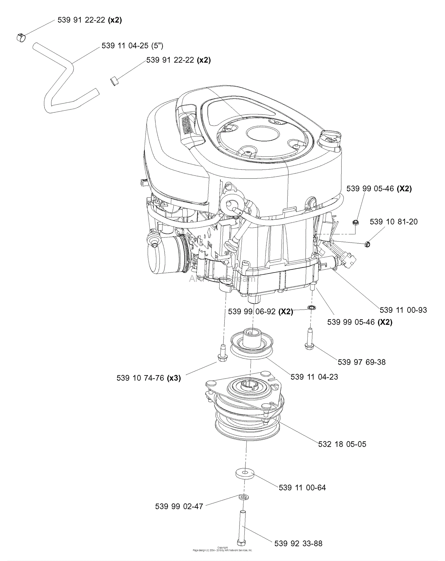 Husqvarna Z 4822 (968999301) (2006-03) Parts Diagram for Engine