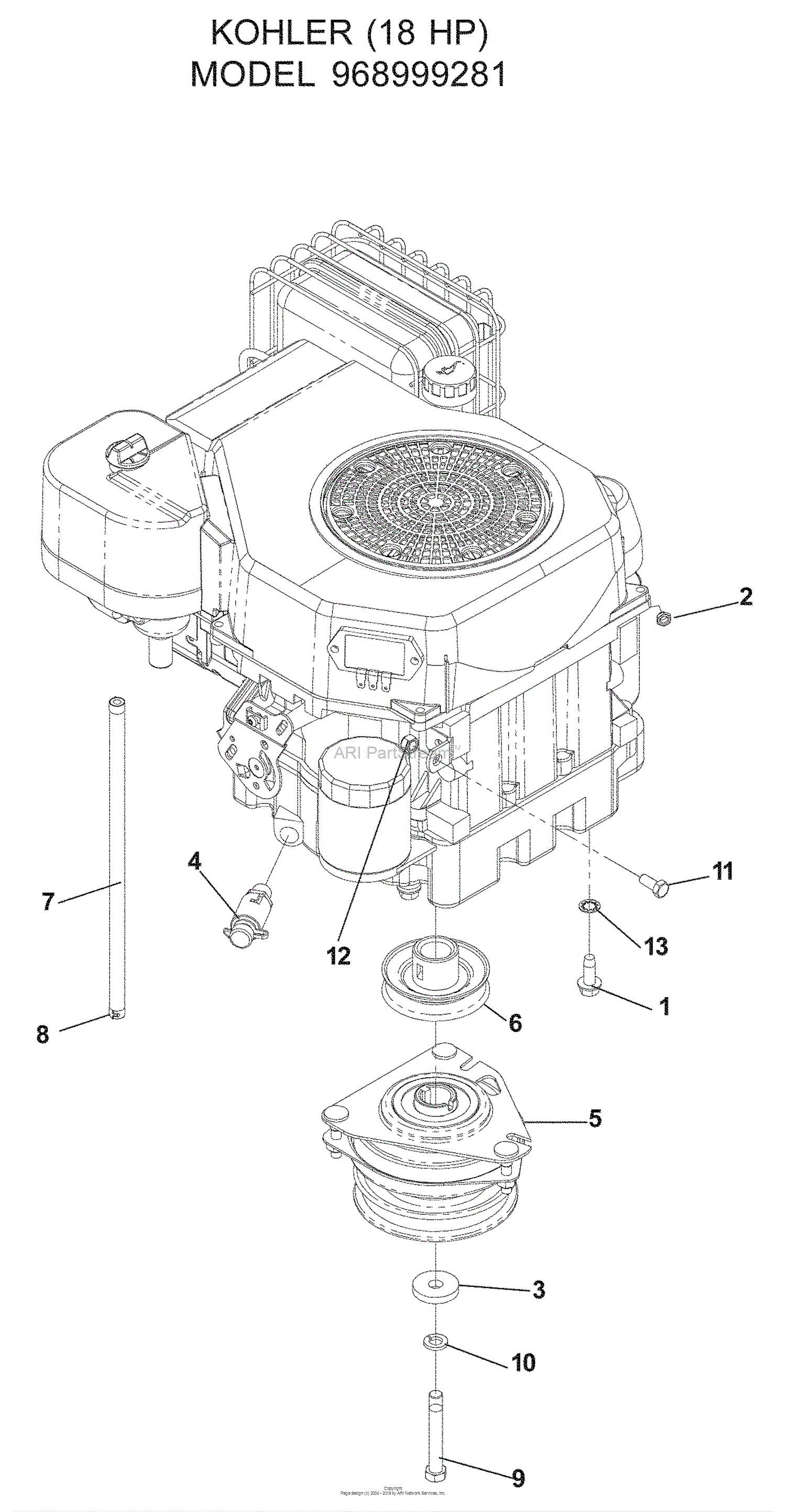 Husqvarna Z4218 (968999281) (200704) Parts Diagram for Engines