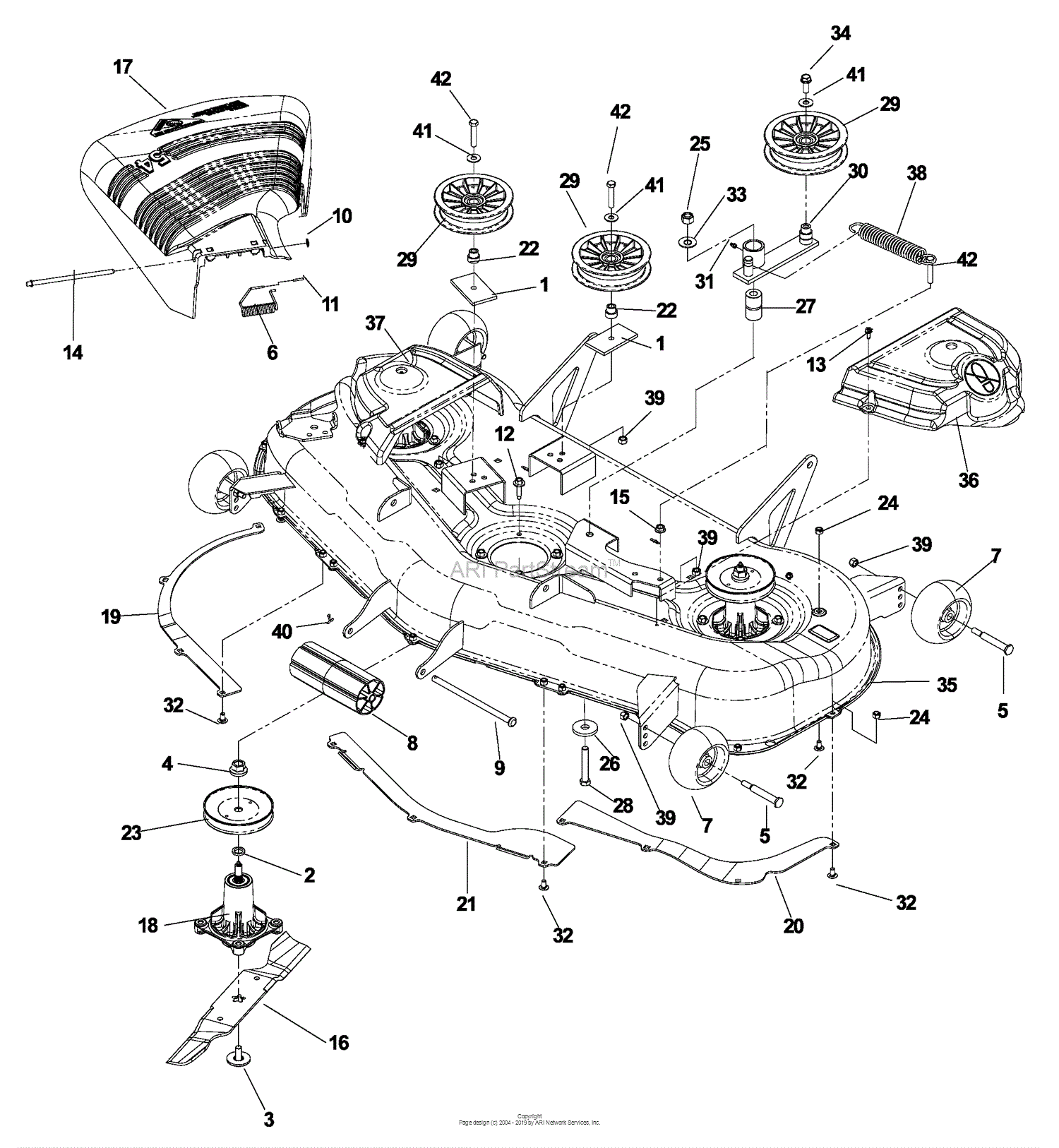 Husqvarna Z5426 (968999508) (2007-04) Parts Diagram for 54 