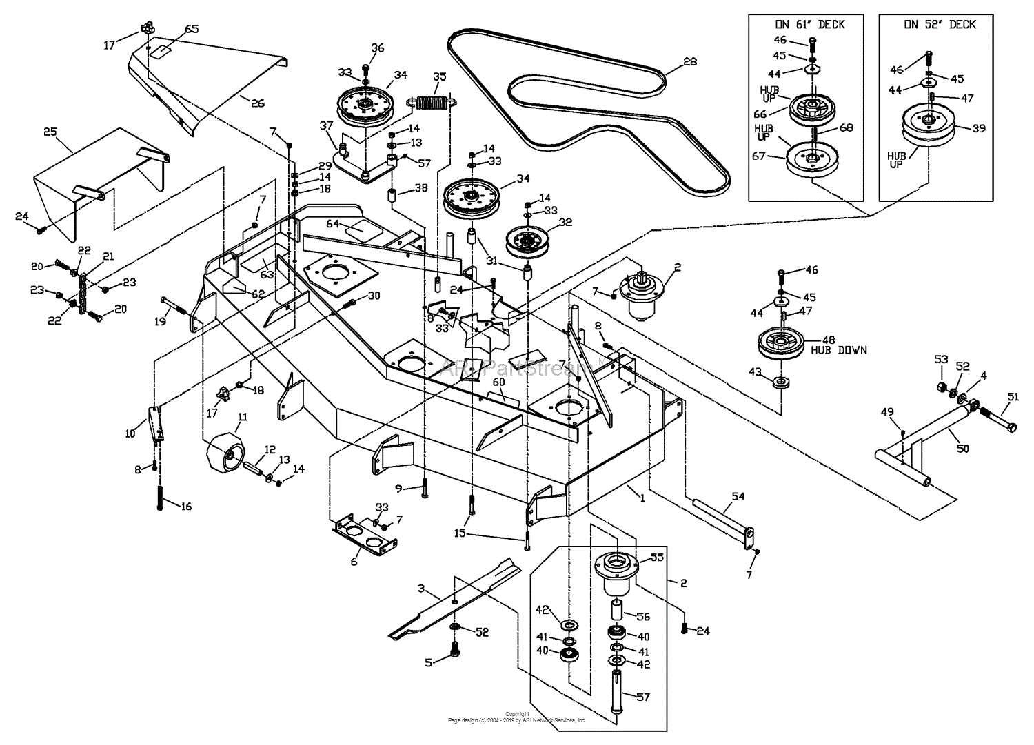 Husqvarna ZTH 5223 A (2000-06) Parts Diagram for 52