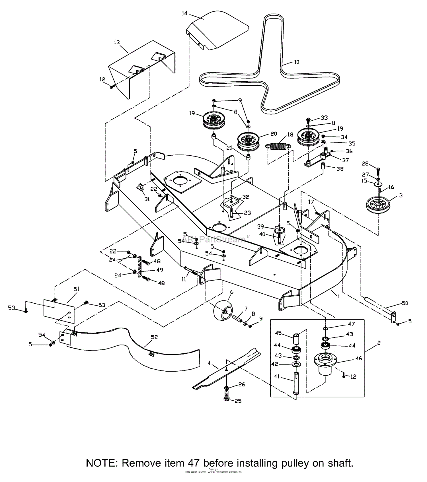 Husqvarna ZTH 5223 KOA (2001-11) Parts Diagram for 52