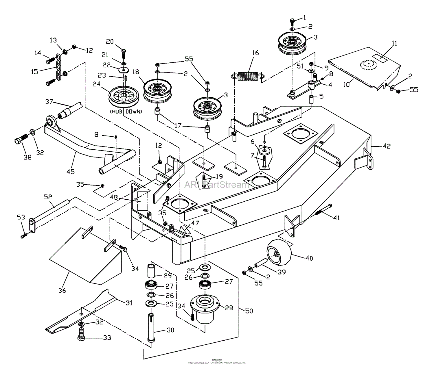Husqvarna 48 Inch Mower Deck Parts Diagram Catalog Library