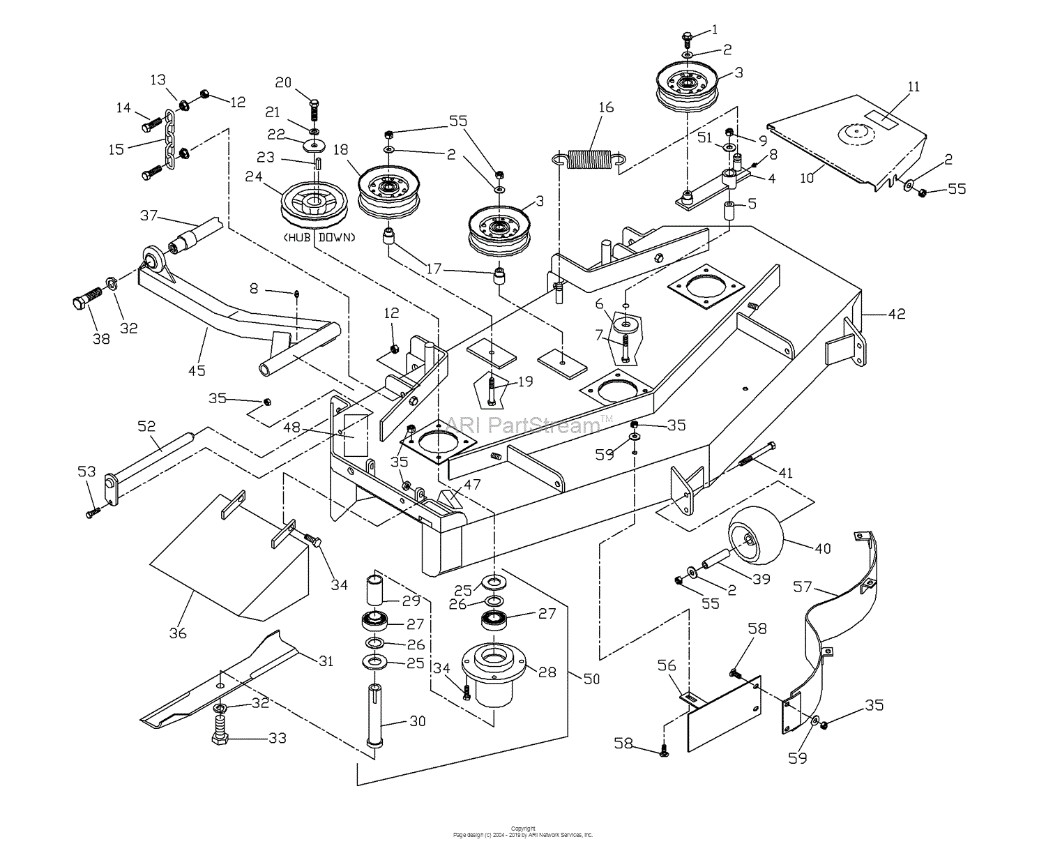 Husqvarna ZTHKW 4821 A (2002-09) Parts Diagram for 48