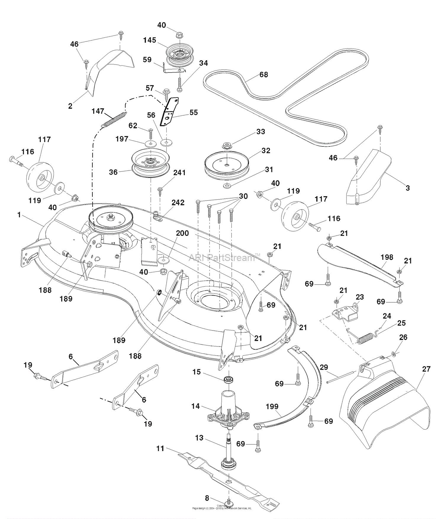 Husqvarna 2346 XLS 96043004500 2008 01 Parts Diagram for Mower