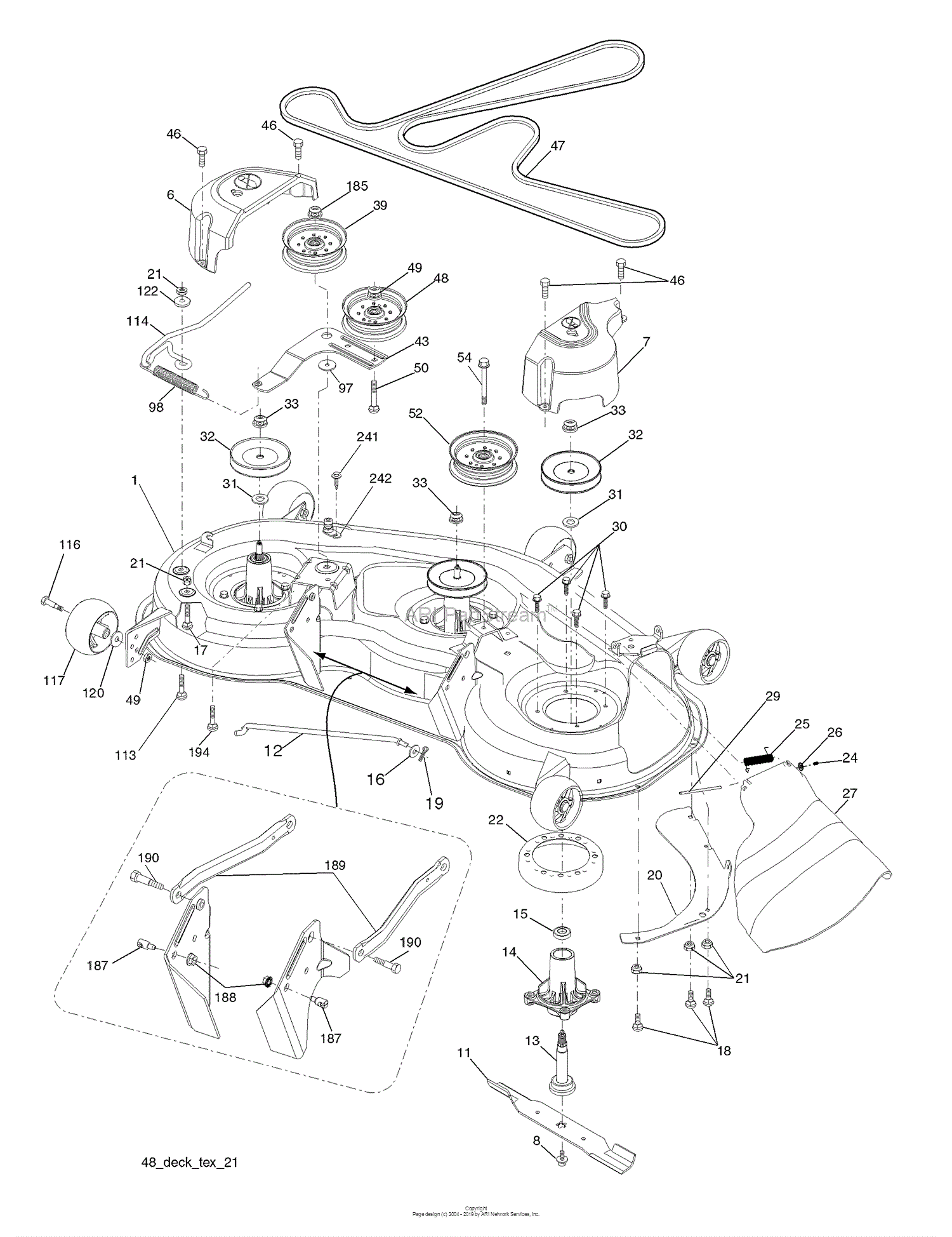 Husqvarna 2348 LS (CA) (96043004900) (2008-03) Parts Diagram for Mower Deck