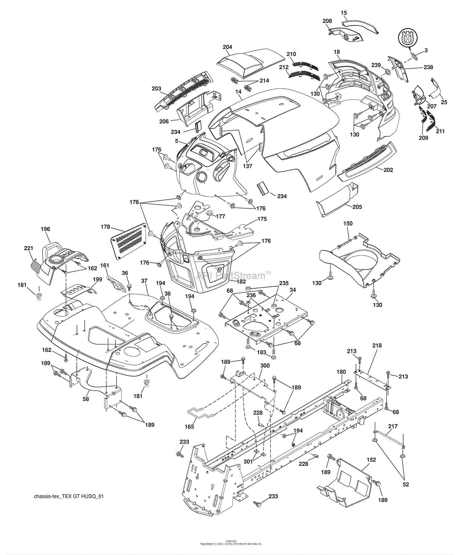 Husqvarna 2354 GXLS (96043006800) (2009-01) Parts Diagram for Chassis