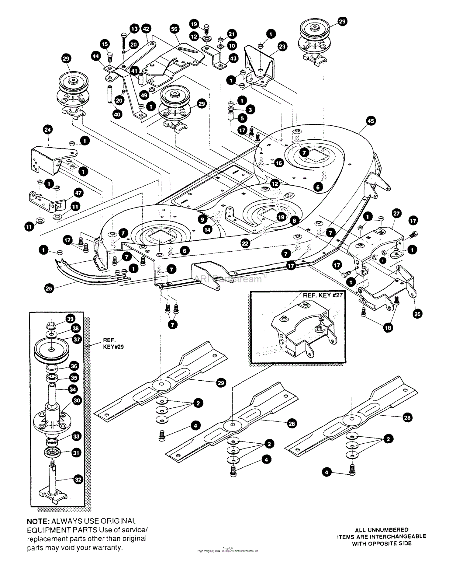 Husqvarna 4140 H (1992-01) Parts Diagram for Mower Deck (A)