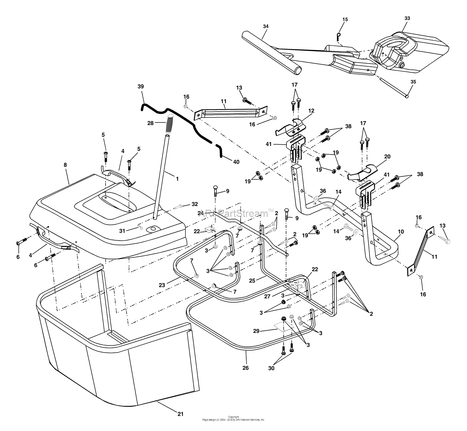 Husqvarna CT 130 (HECT150B) (954170019) (200001) Parts Diagram for Bagger