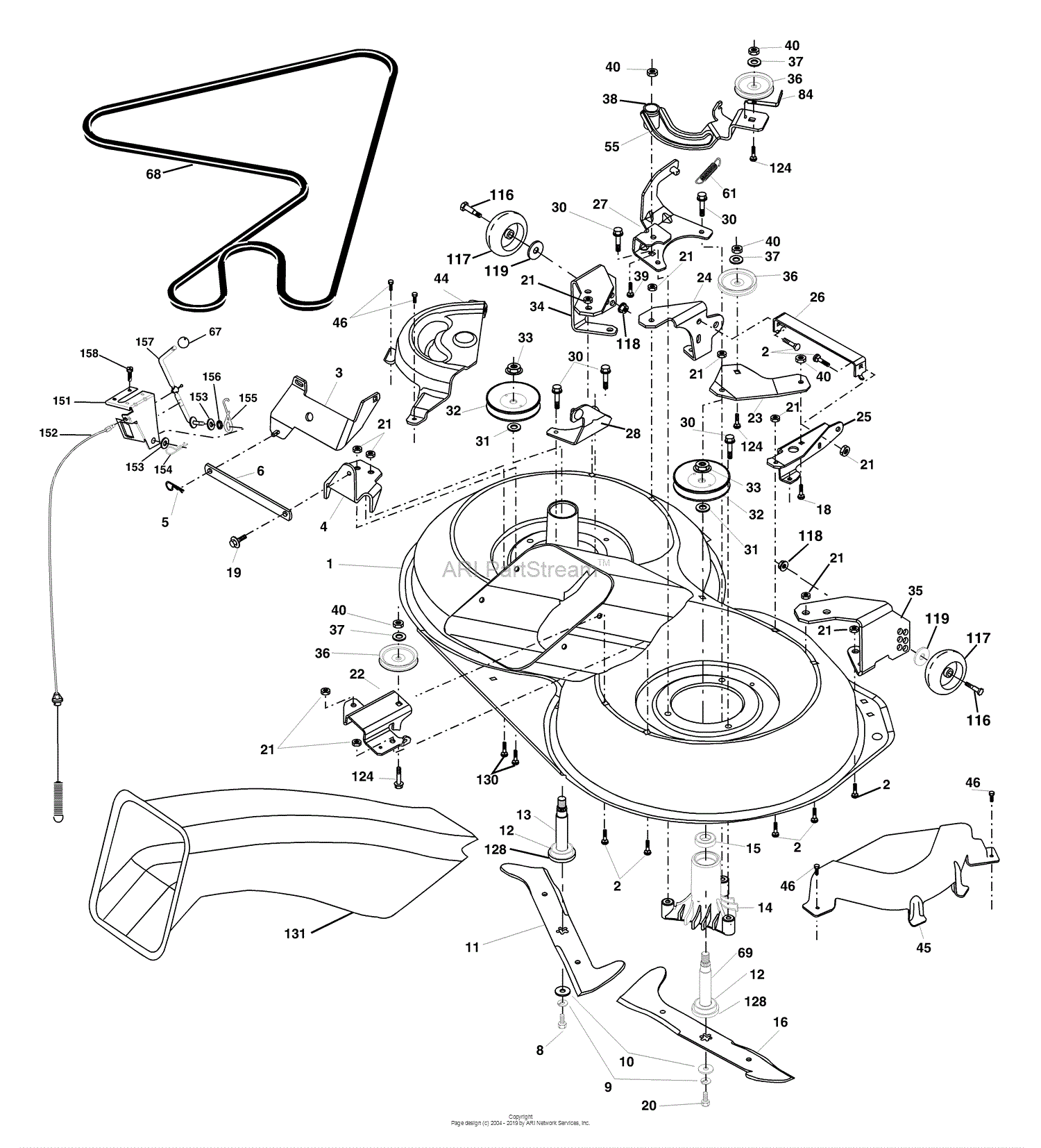 Husqvarna CT 130 (HECT150B) (954170019) (2000-01) Parts Diagram for Mower