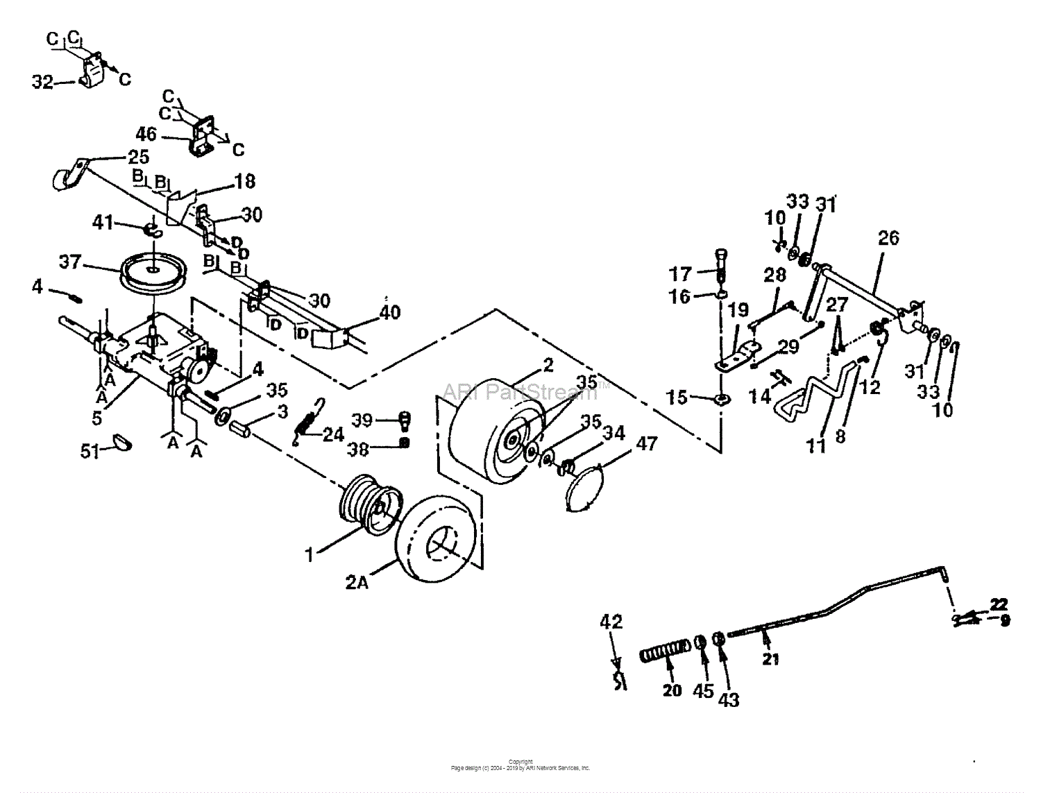 Husqvarna GT 160 (H1644C) (1991-08) Parts Diagram for Transaxle And ...