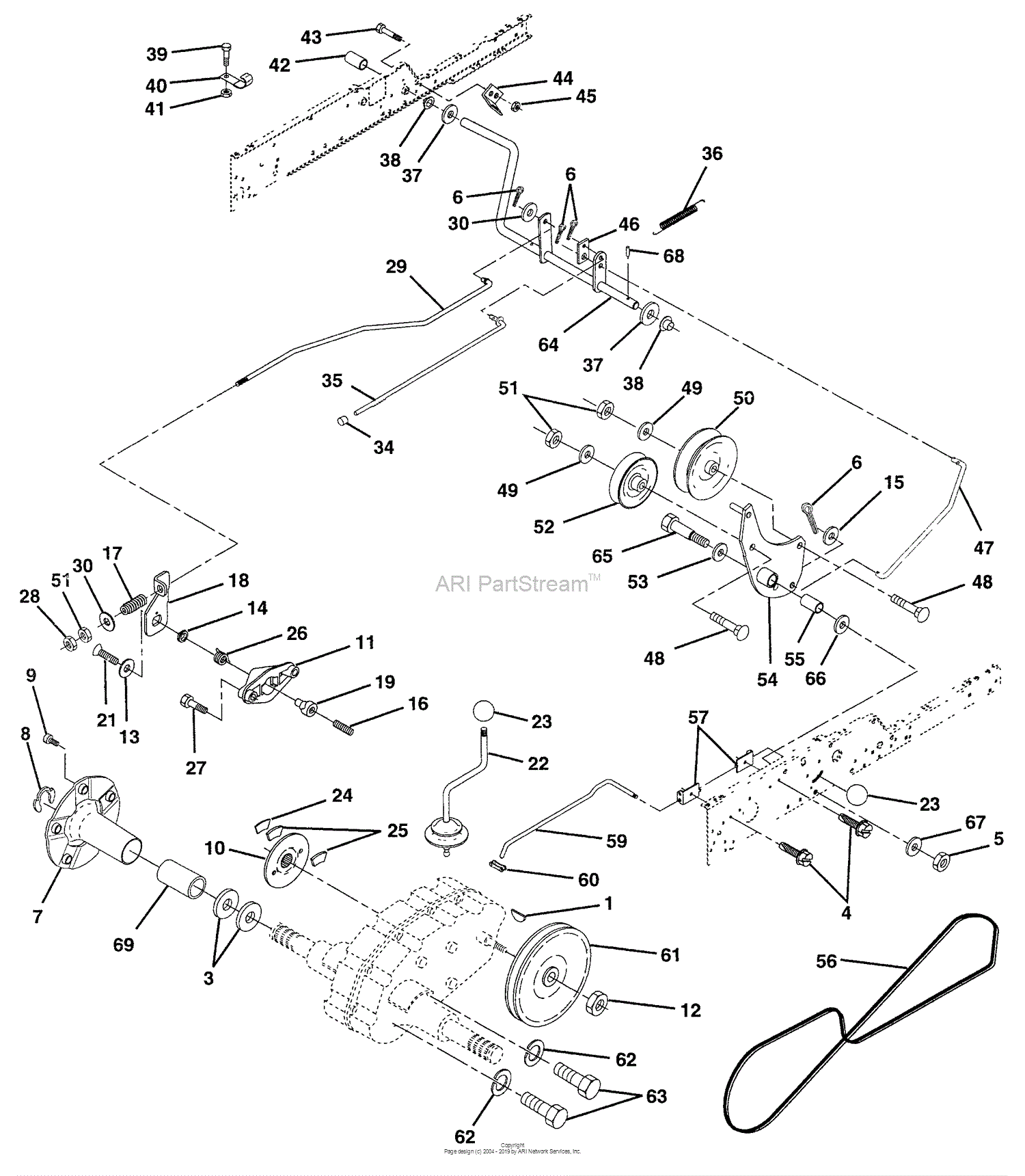 Husqvarna Gt Hcgtk A Parts Diagram For Ground Drive