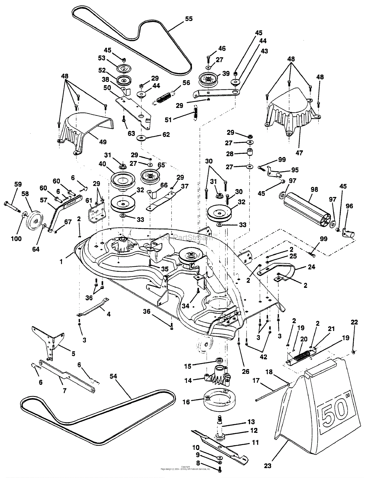 Husqvarna GTH 200 (HN20VH50A) (954000972) (1994-03) Parts Diagram for ...