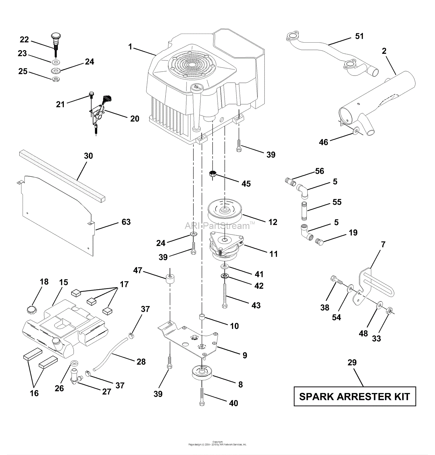 Husqvarna Gth A Parts Diagram For Engine