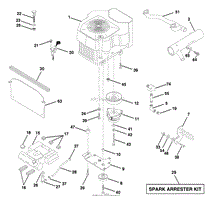 Husqvarna Gth 220 (954140012c) (1998-02) Parts Diagram For Engine