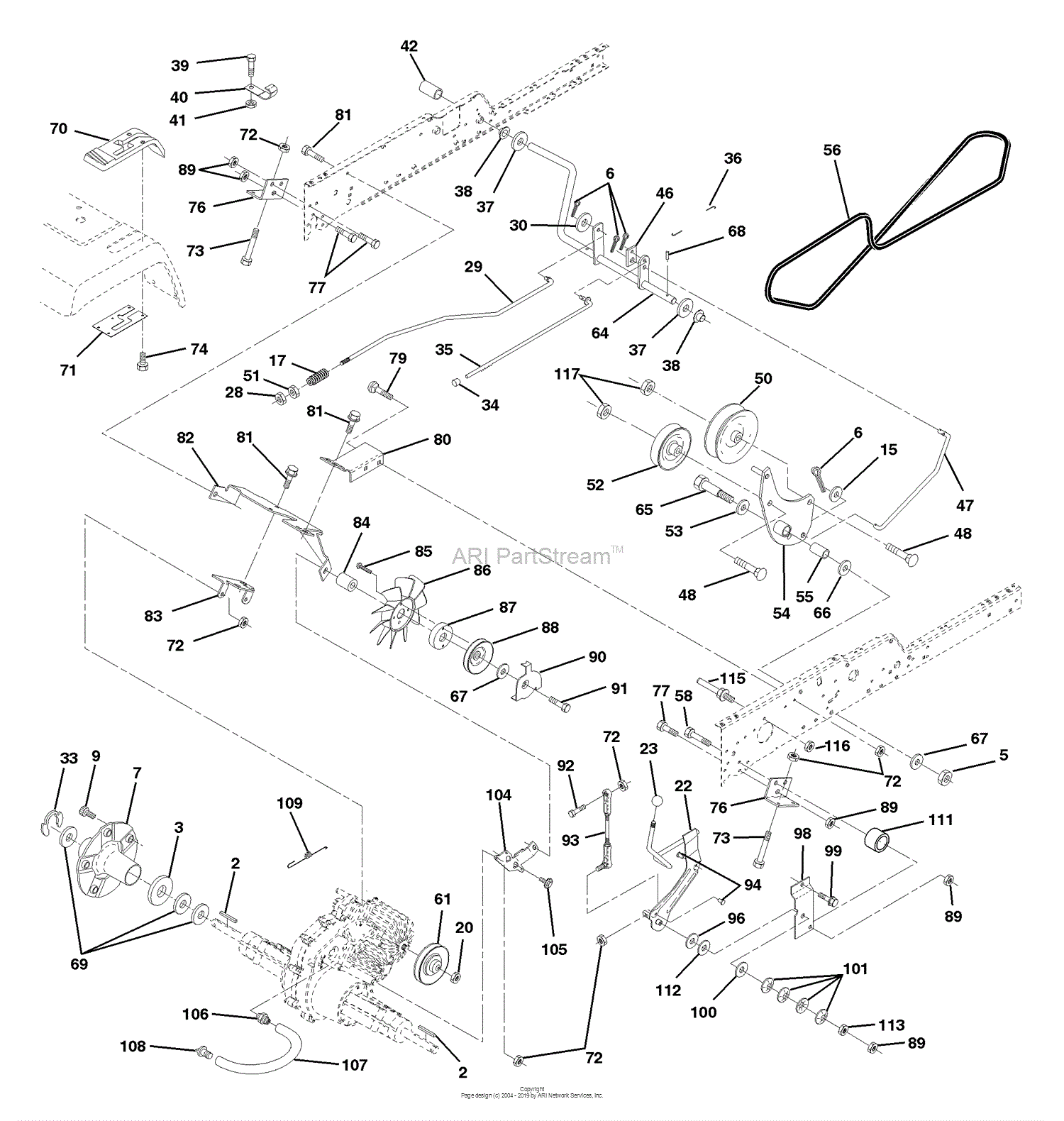 Husqvarna GTH 220 (954140012C) (1998-02) Parts Diagram for Ground Drive
