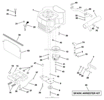 Husqvarna GTH 220 (954140012F) (1999-03) Parts Diagram for Engine