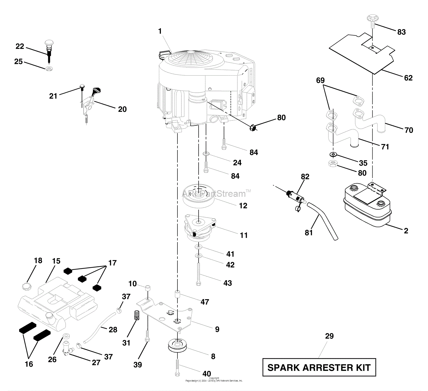 Husqvarna GTH 2248 XPA 954567888 2002 01 Parts Diagram For Engine