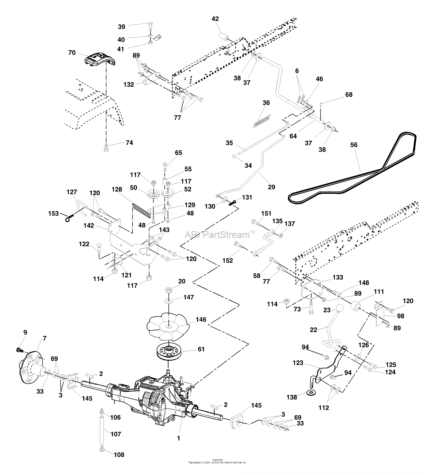 Husqvarna GTH 2248 XPA (954567888) (2002-01) Parts Diagram for Ground Drive