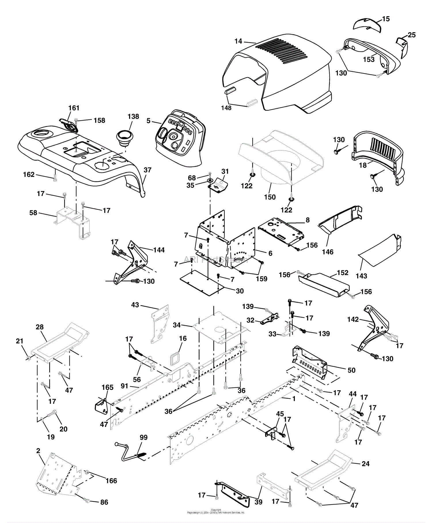 Husqvarna GTH 2248 XPB (954567888) (2002-10) Parts Diagram for Chassis ...