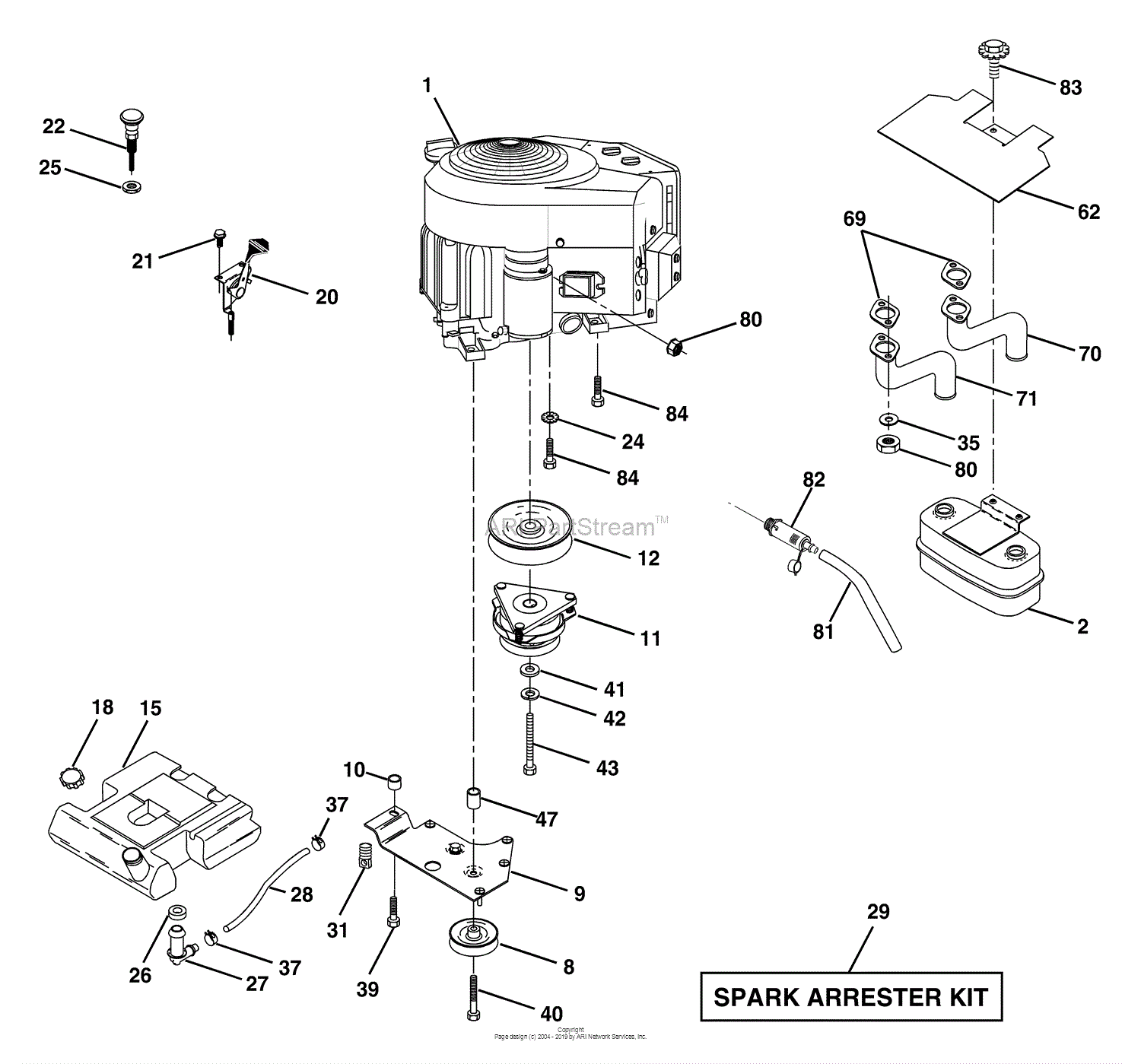 Husqvarna GTH 2248 XPB (954567888) (2002-10) Parts Diagram for Engine