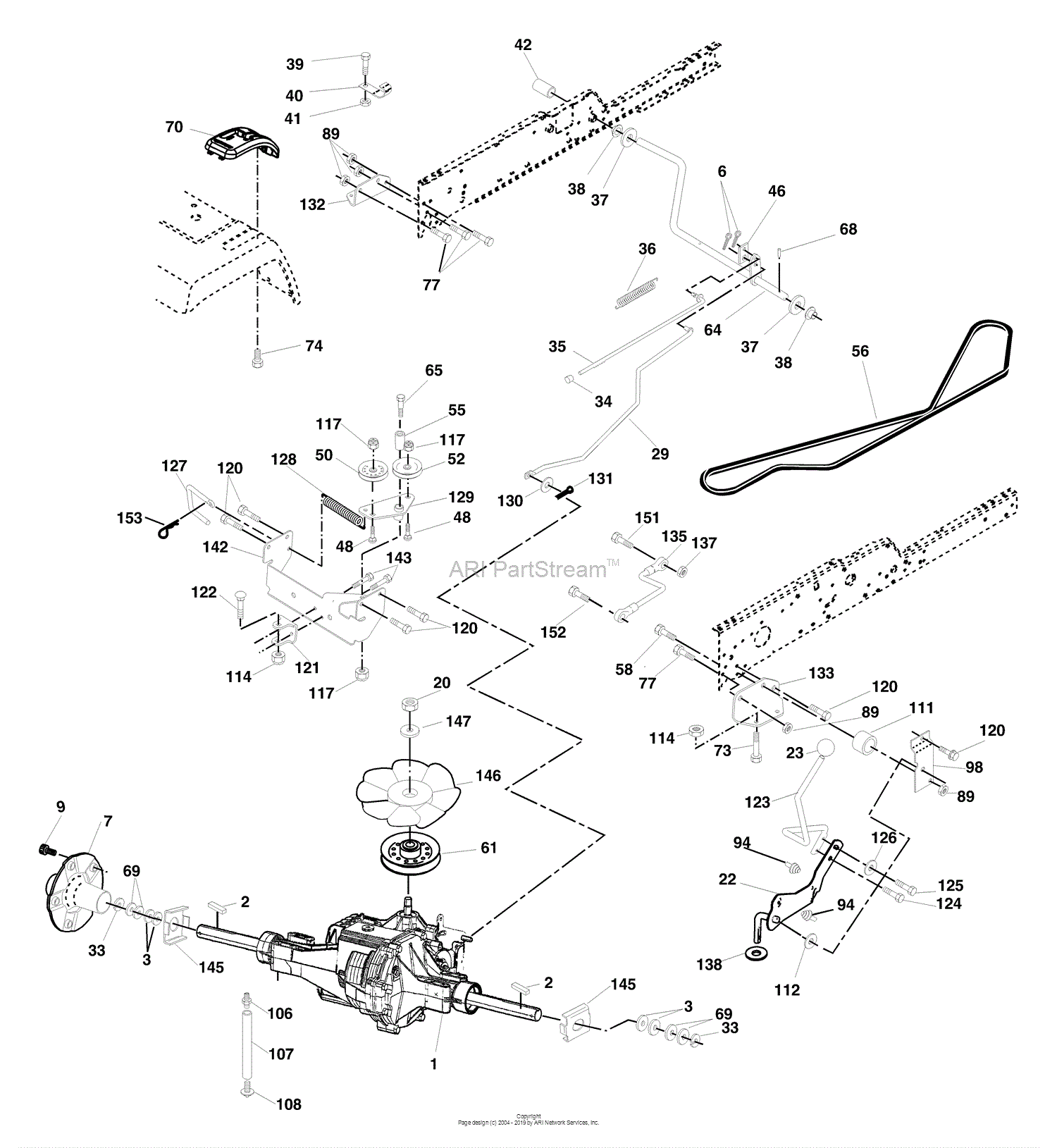 Husqvarna Gth 2248 Xpb (954567888) (2002-10) Parts Diagram For Ground Drive