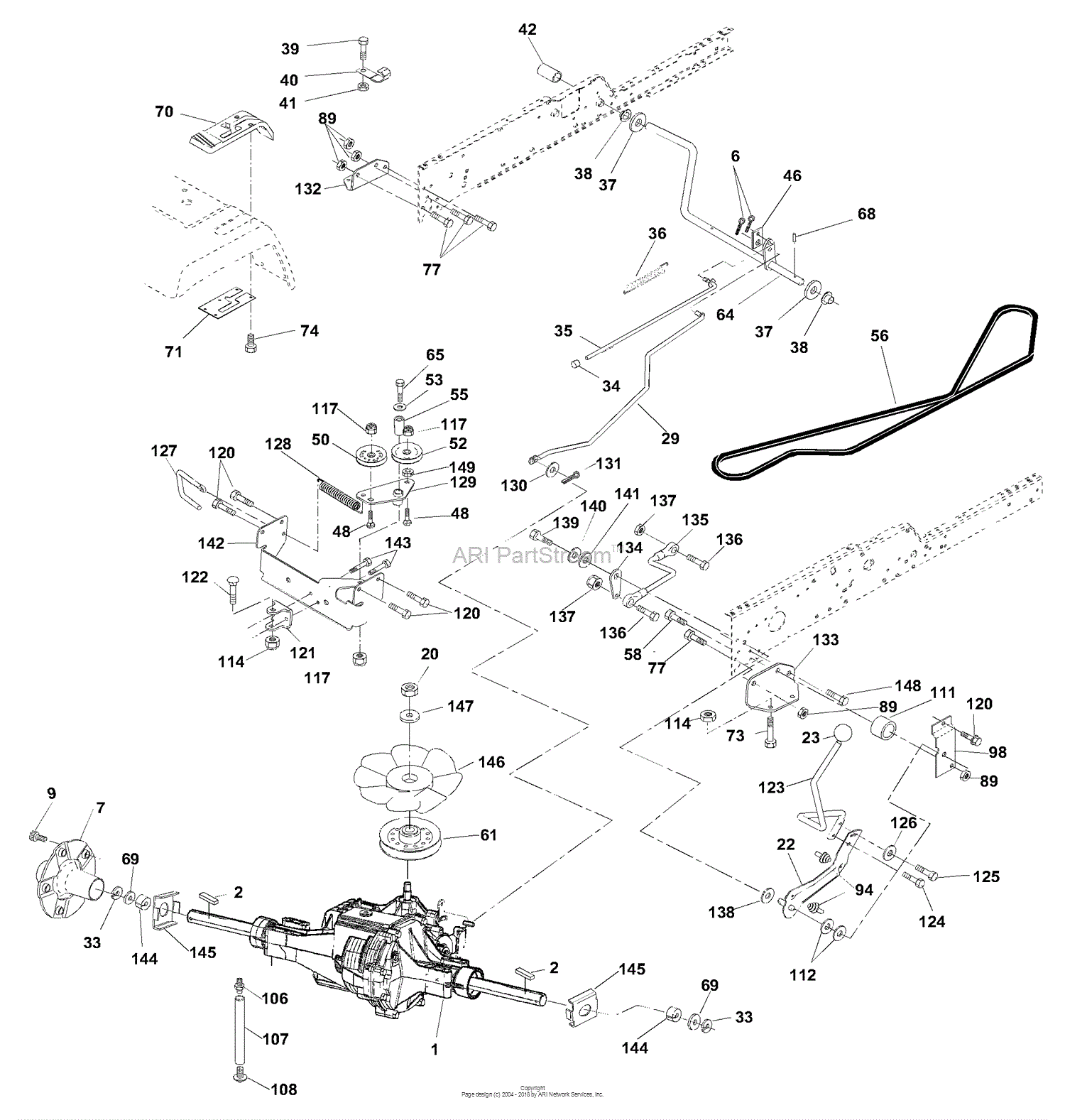 Husqvarna Gth Xpa Parts Diagram For Ground Drive