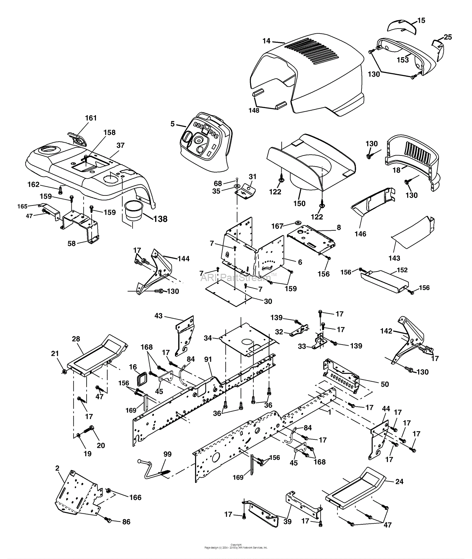 Husqvarna Gth Xpa Parts Diagram For Chassis And Enclosures