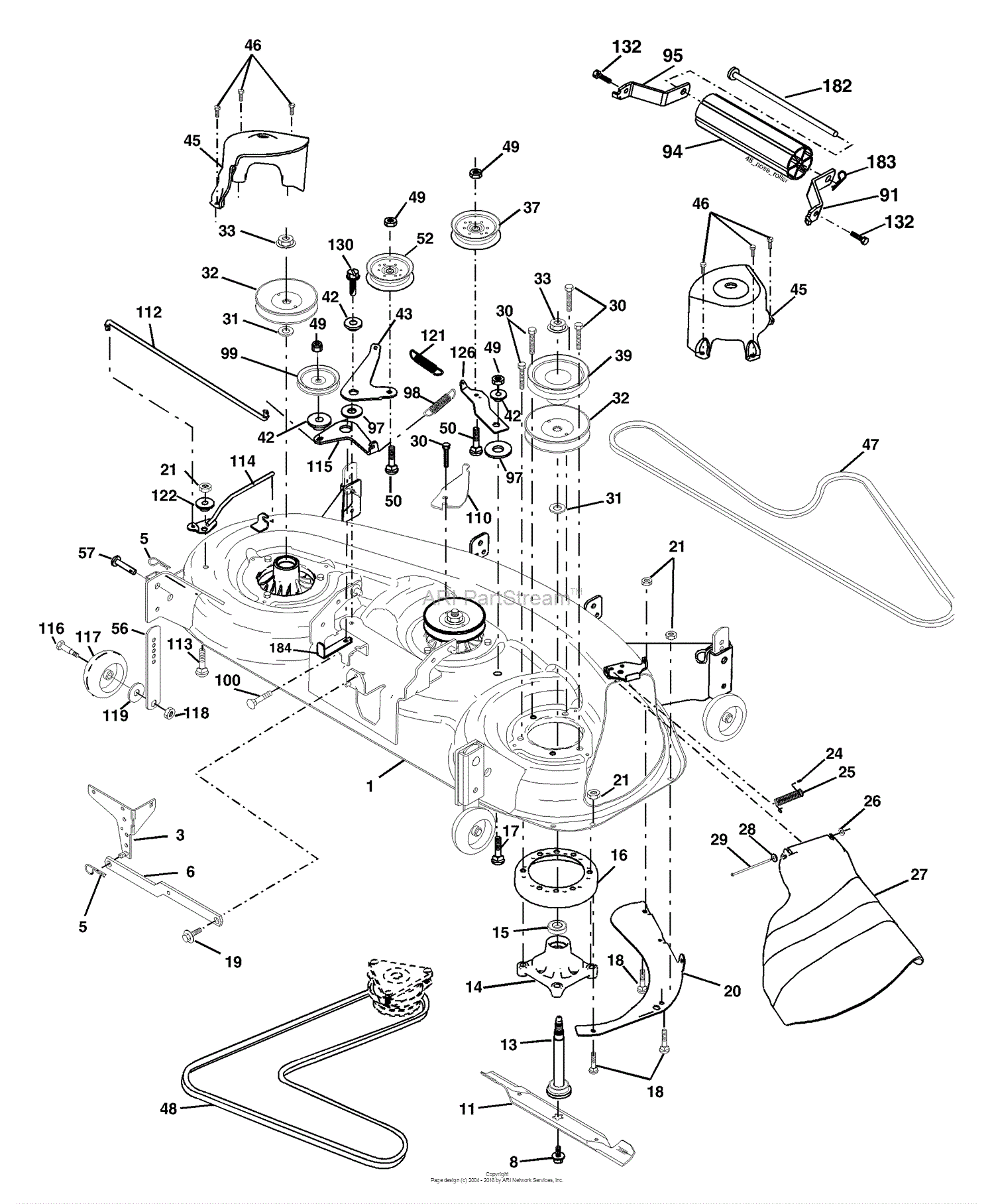 Husqvarna GTH 2548 (LOGT25H48B) (954572134) (2004-02) Parts Diagram for ...