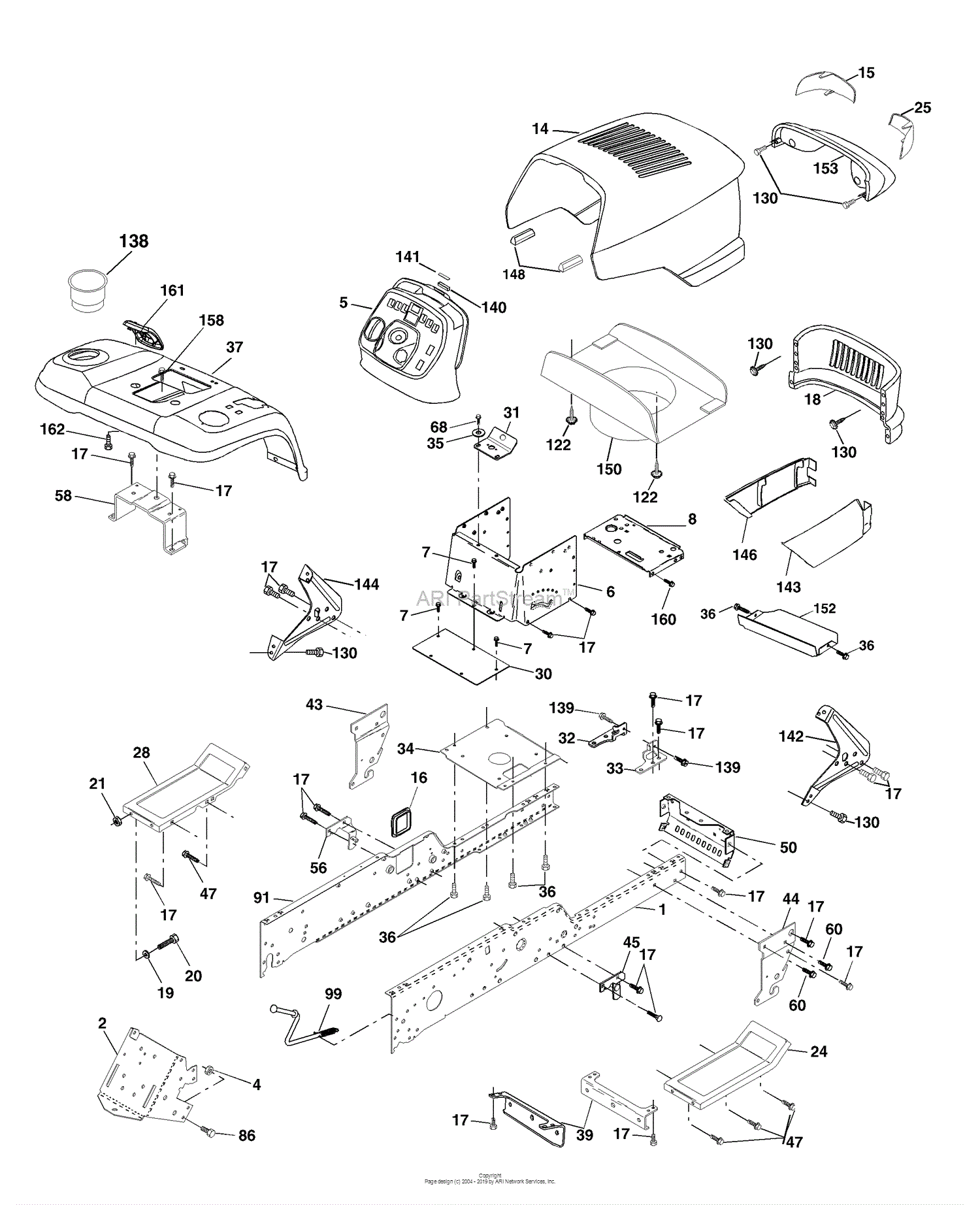 Husqvarna Gth Xpa Parts Diagram For Chassis And Enclosures