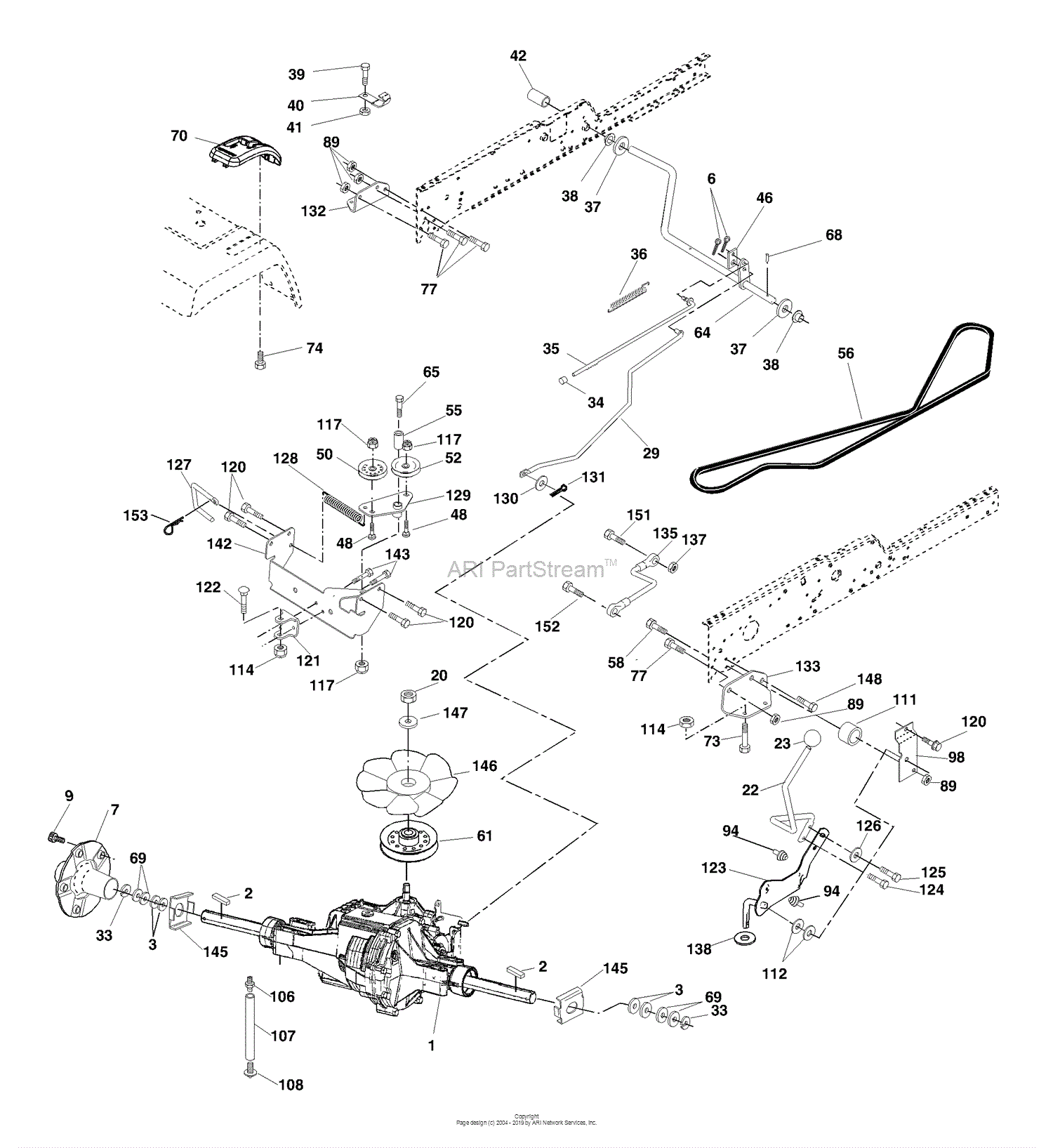 Husqvarna GTH 2548 XPA (954567895) (2001-12) Parts Diagram for Ground Drive