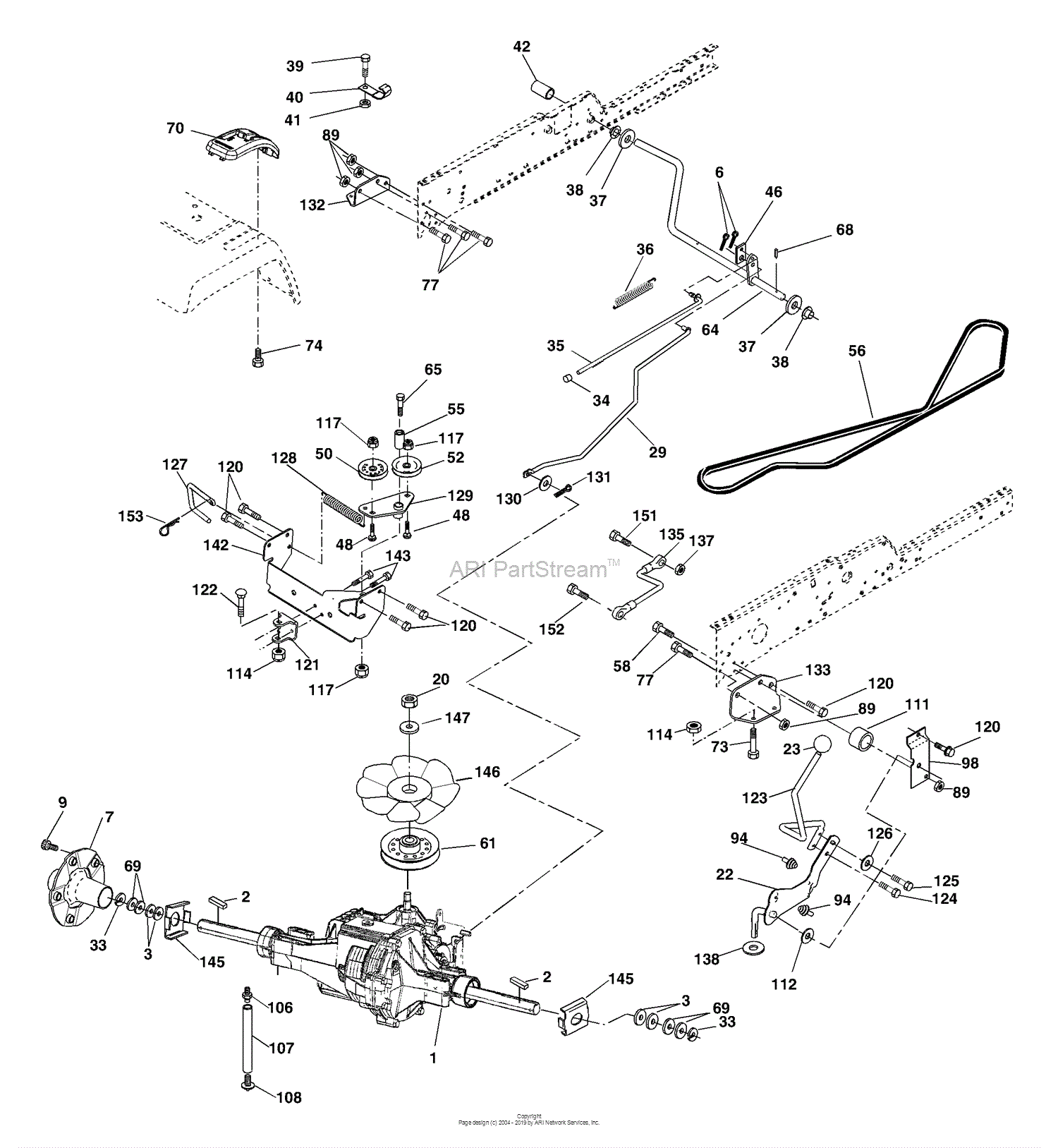 Husqvarna GTH 2548 XPB (954567895) (2002-10) Parts Diagram for Ground Drive