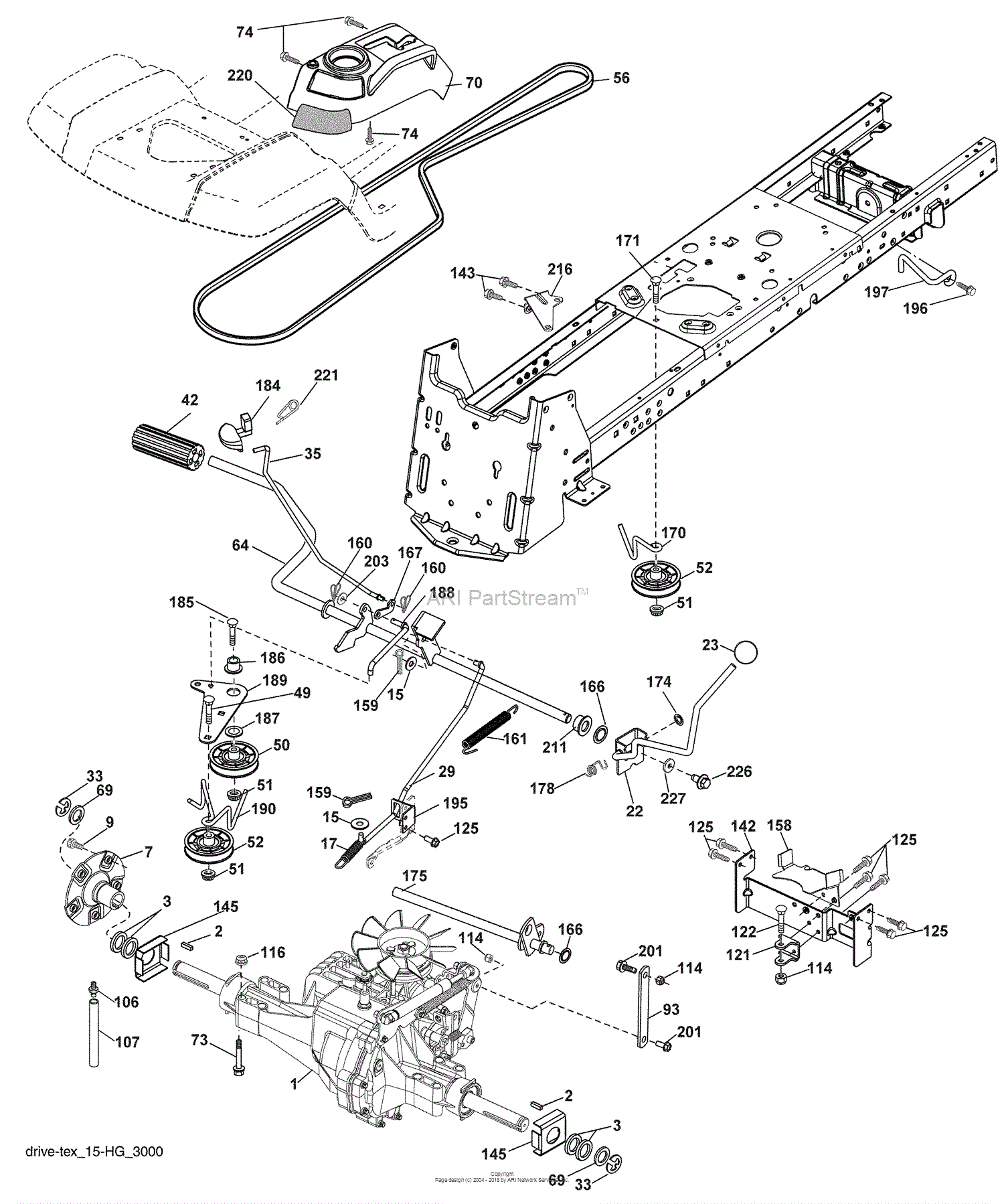 Husqvarna GTH 26 K 54 (96043003100) (2006-11) Parts Diagram for Drive