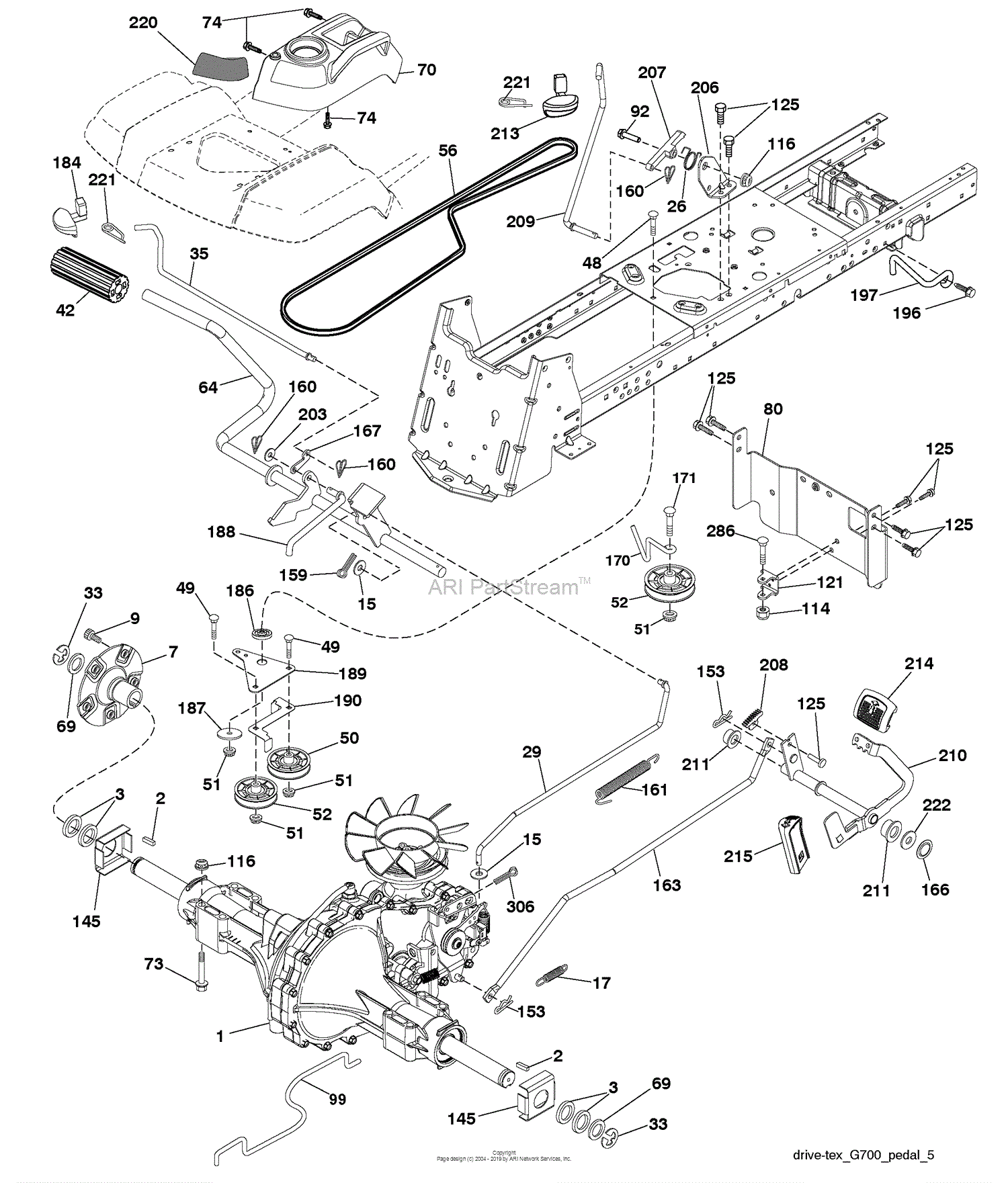 Husqvarna GTH 26 V 48 LS (96043009000) (2009-12) Parts Diagram for Drive