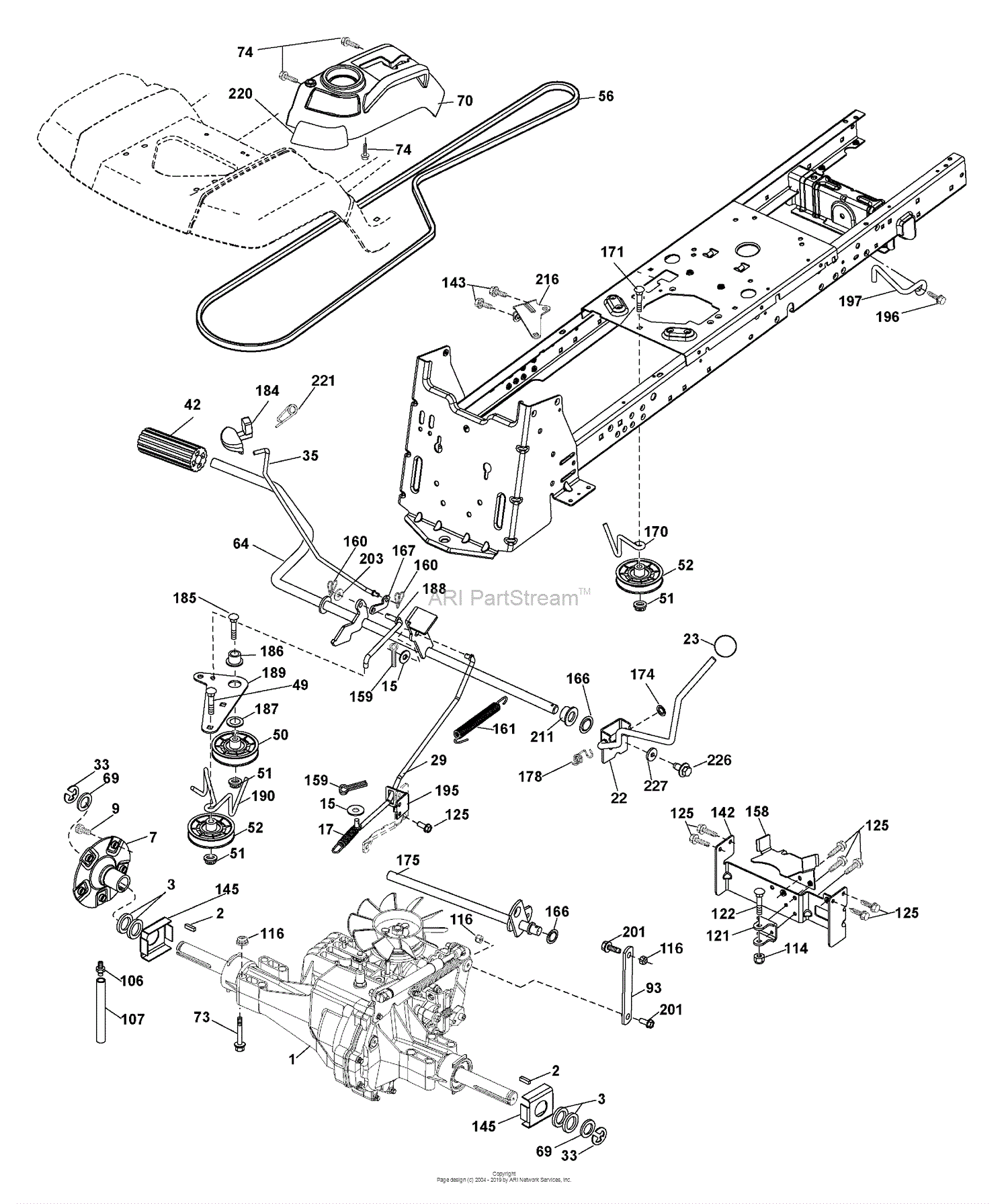 Husqvarna GTH 2648 (96043003000) (2006-12) Parts Diagram for Drive