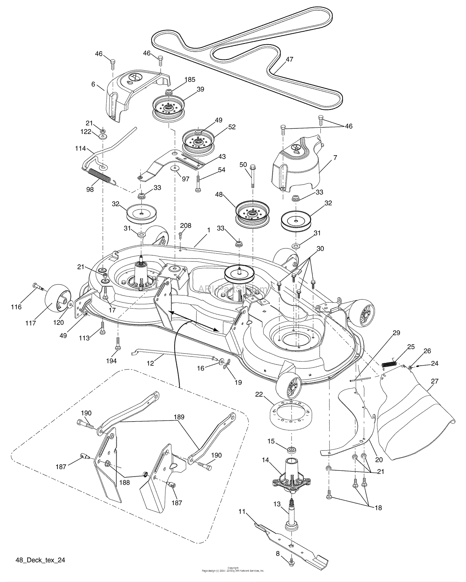 Husqvarna Gth 2648 (96043003001) (2008-01) Parts Diagram For Mower Deck