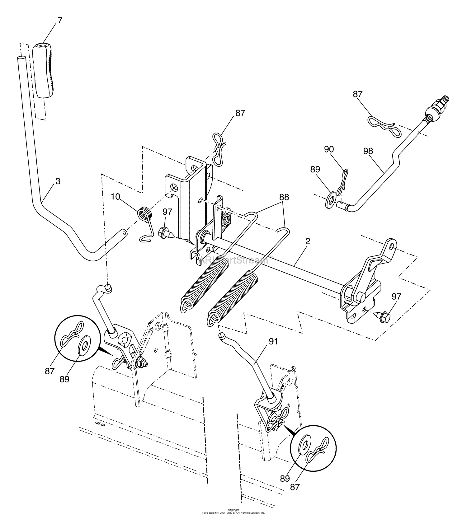 Husqvarna Gth 2654 T 96043001002 2006 03 Parts Diagram For Mower Lift 9763