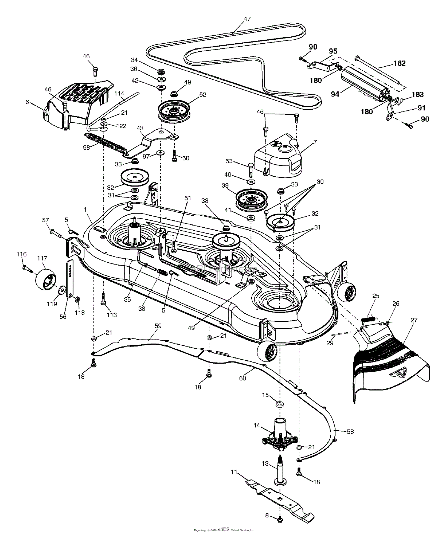 Husqvarna Mower Deck Belt Diagram