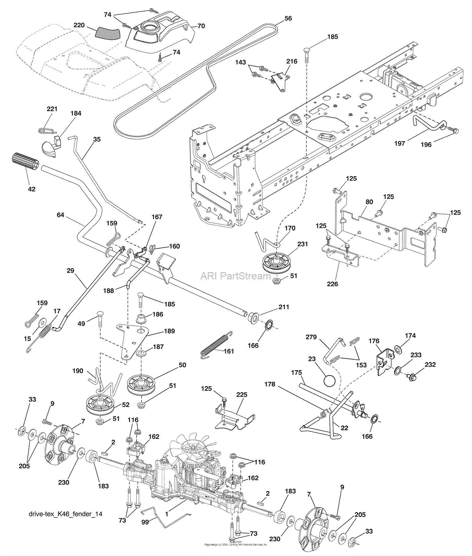 Husqvarna Lgt 2554 (96043006100) (2009-04) Parts Diagram For Drive