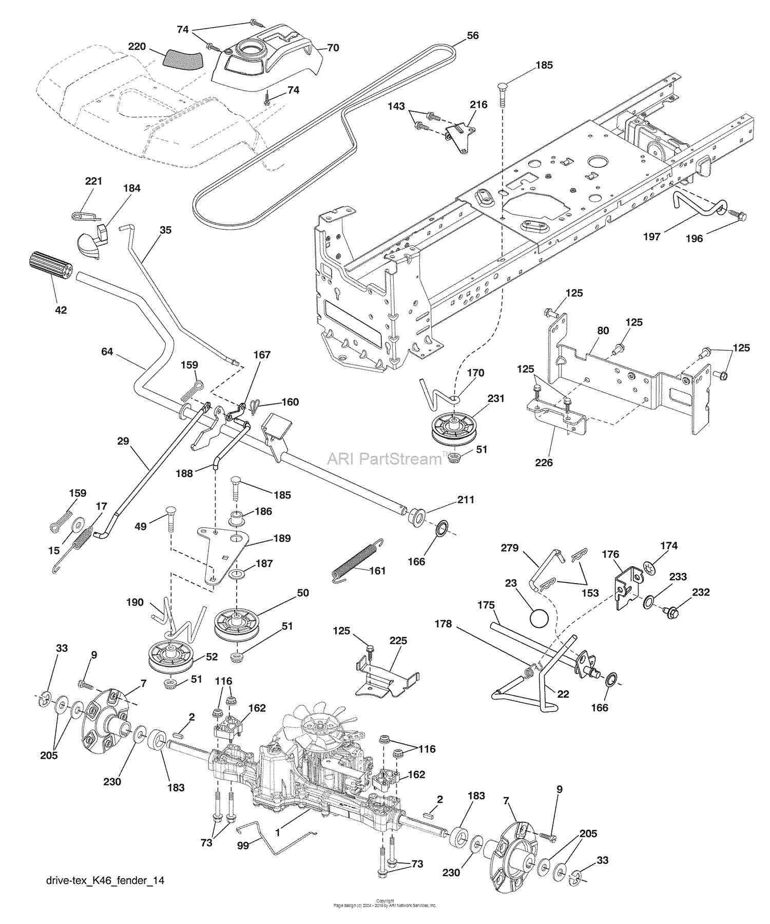 Husqvarna LGT 2554 (96043006101) (2009-09) Parts Diagram for Drive