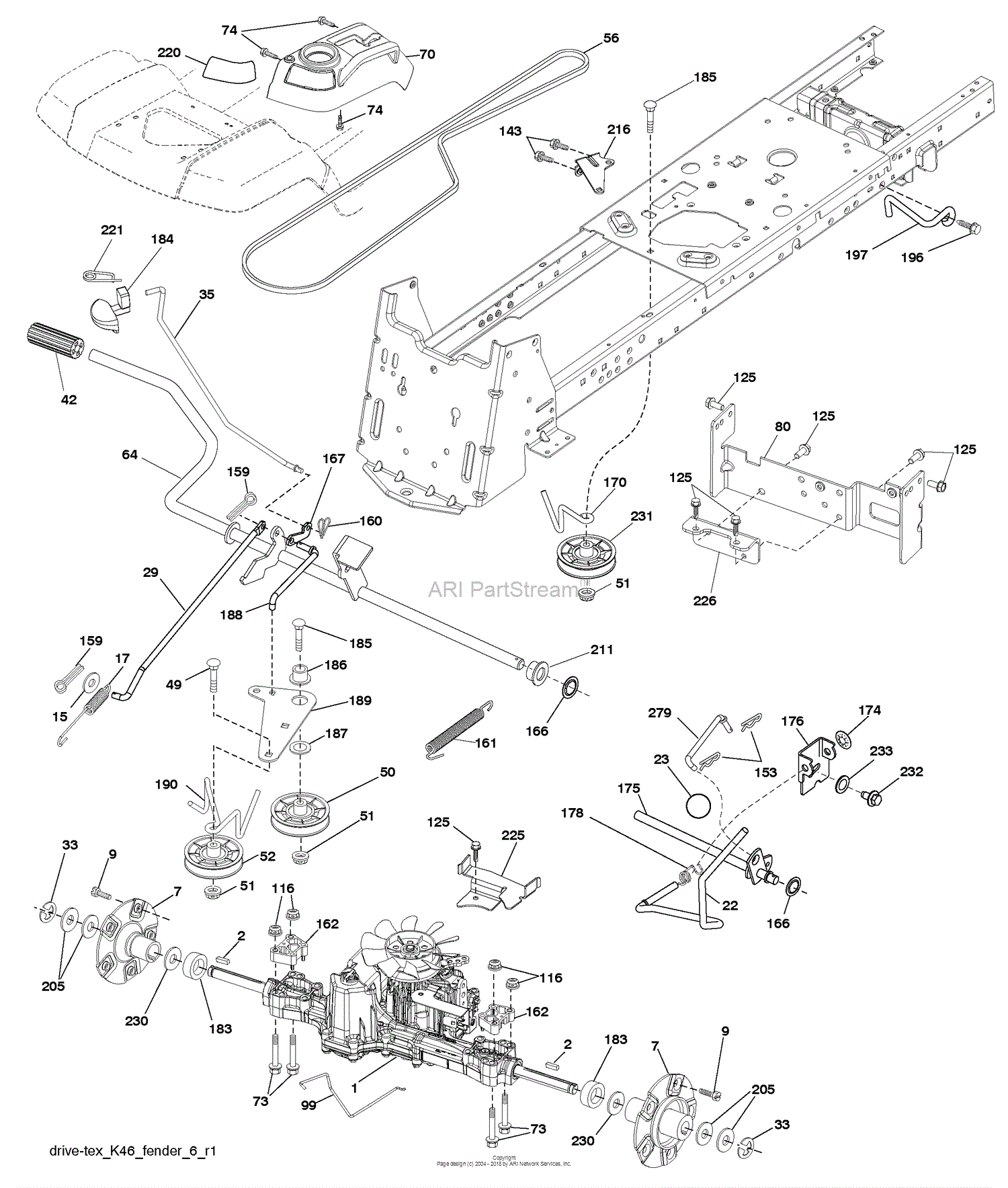 Husqvarna LGT 2554 (96045001502) (2010-02) Parts Diagram for Drive