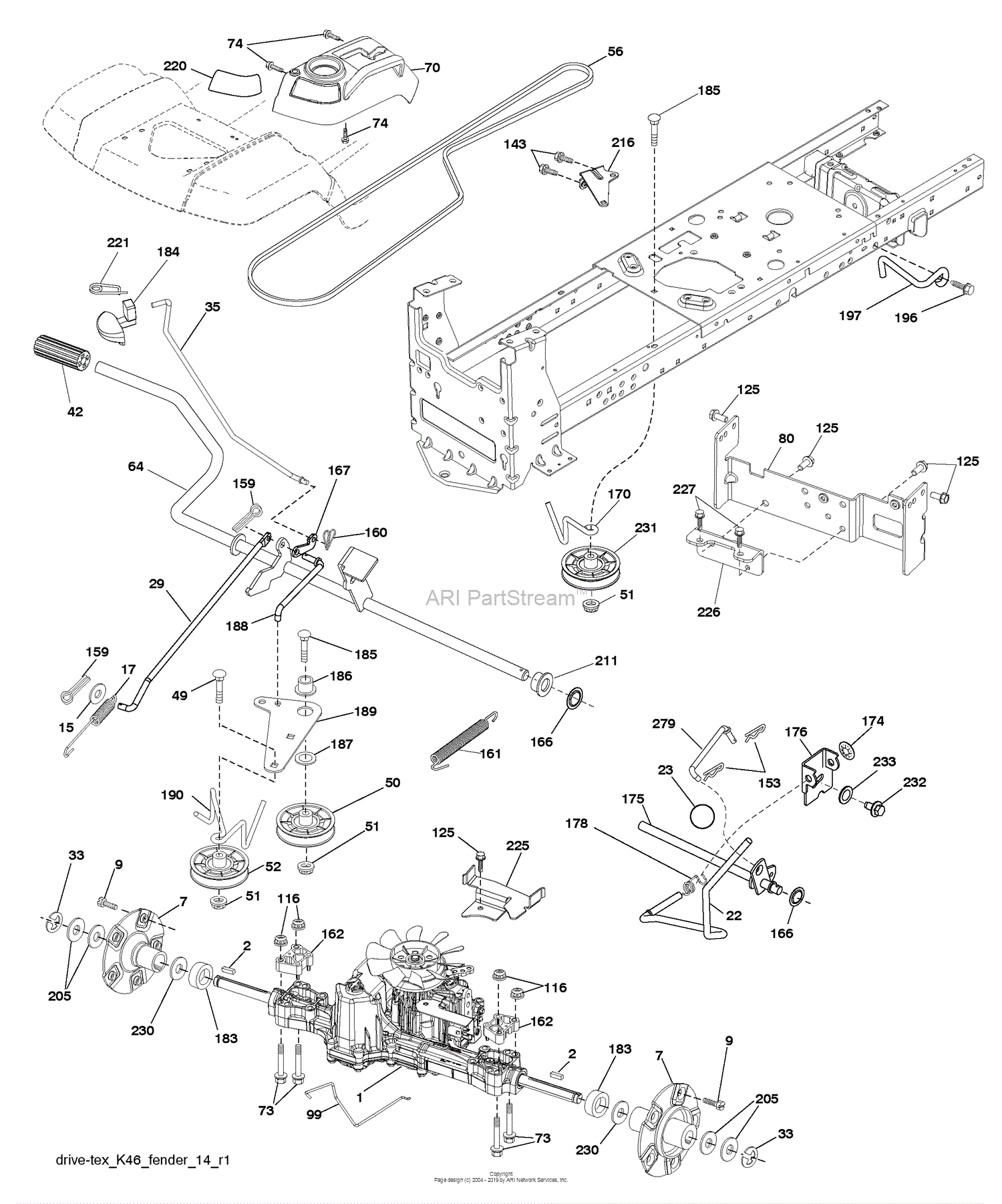 Husqvarna LGTH 2454 (96043010700) (2010-05) Parts Diagram for Drive