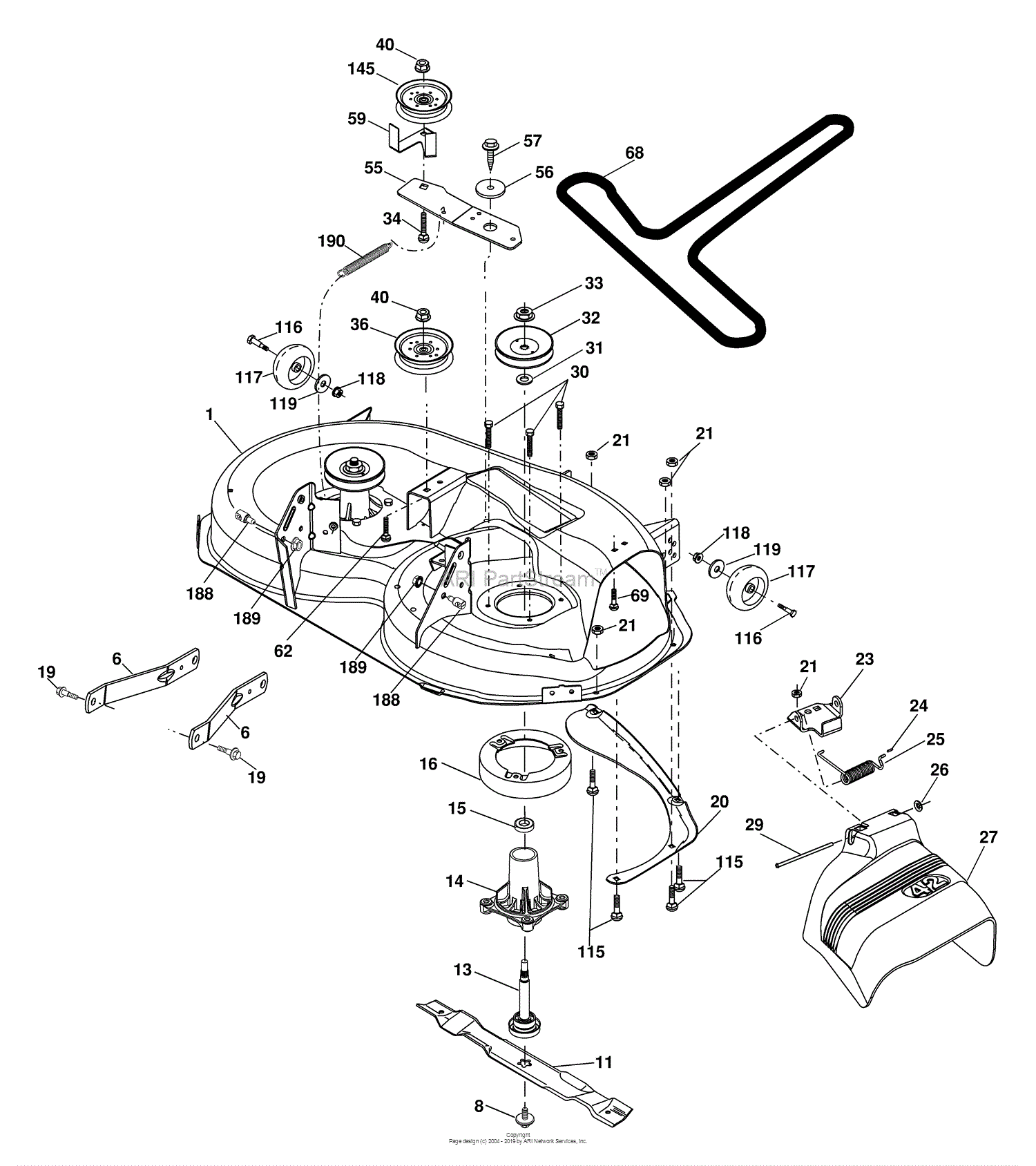 Husqvarna LOYTH 20 F 42 T (96045000200) (2006-02) Parts Diagram for ...